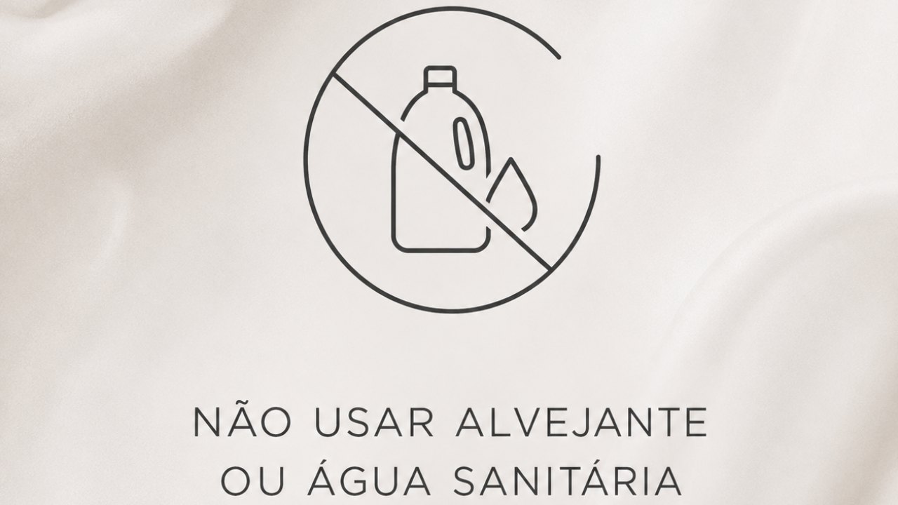 Não usar alvejante