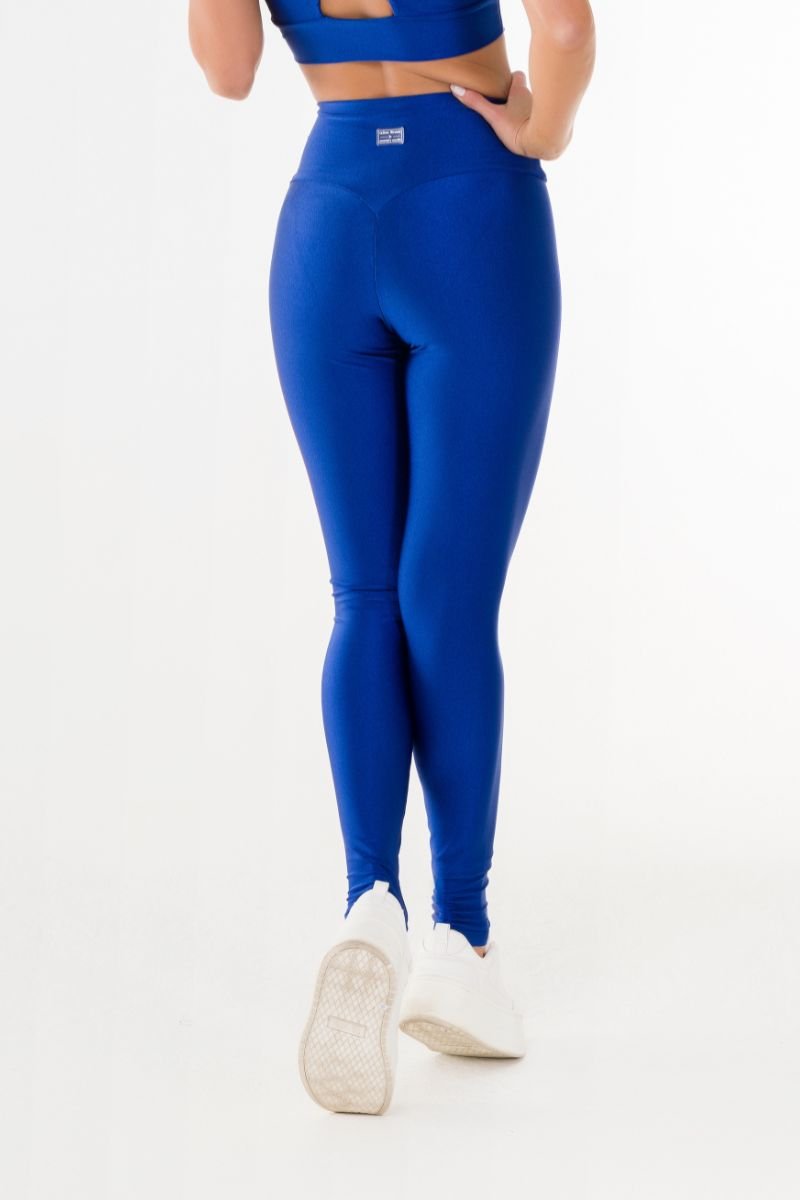 Legging Fitness Brilho Empina Bumbum Azul Sodalite