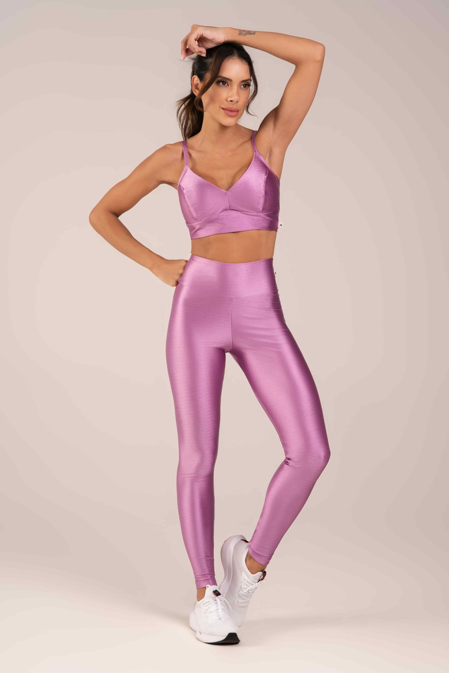 Legging Fintess Alta Elasticidade Glow Mauve