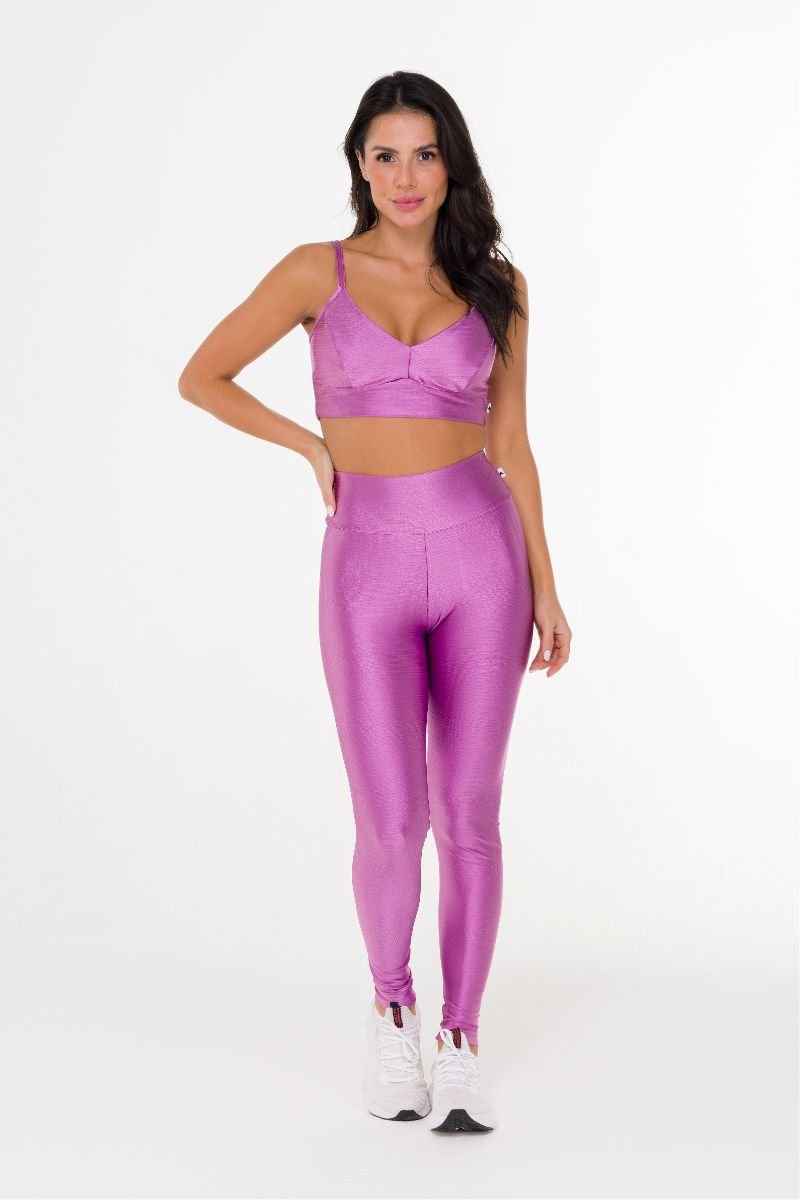 Legging Fintess Alta Elasticidade Glow Mauve