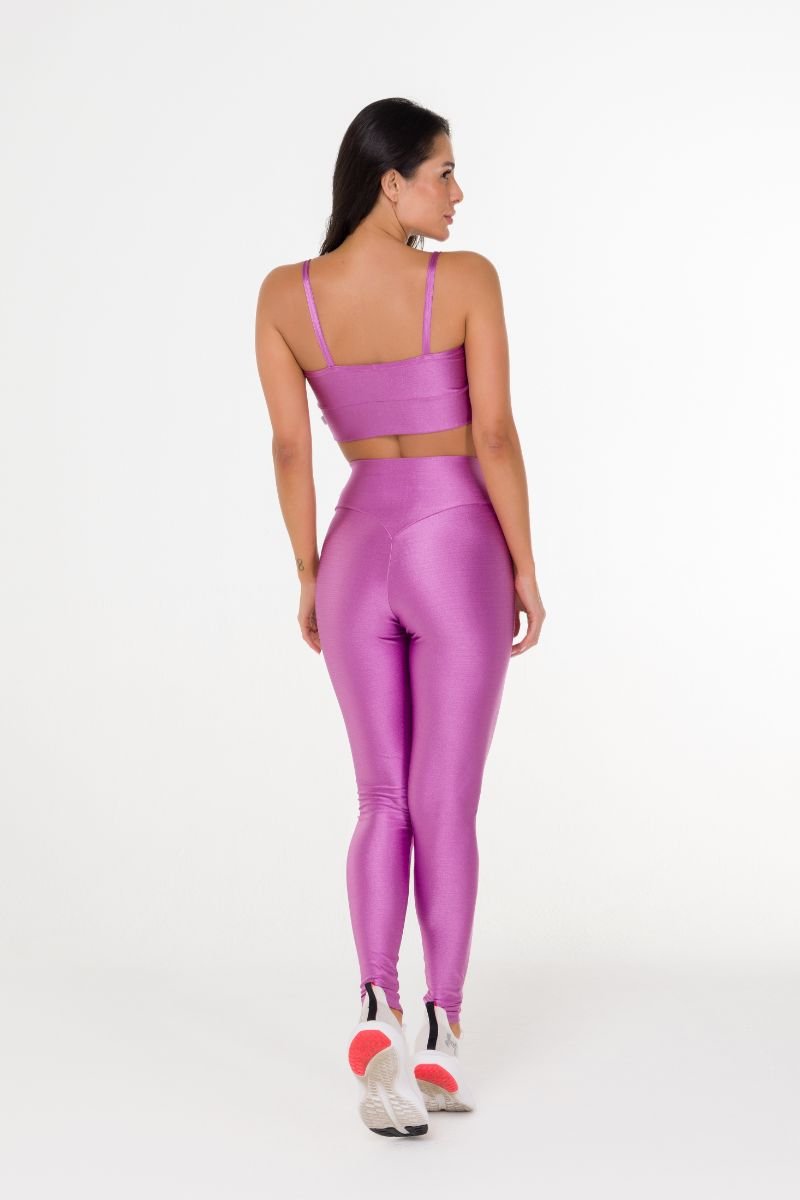 Legging Fintess Alta Elasticidade Glow Mauve