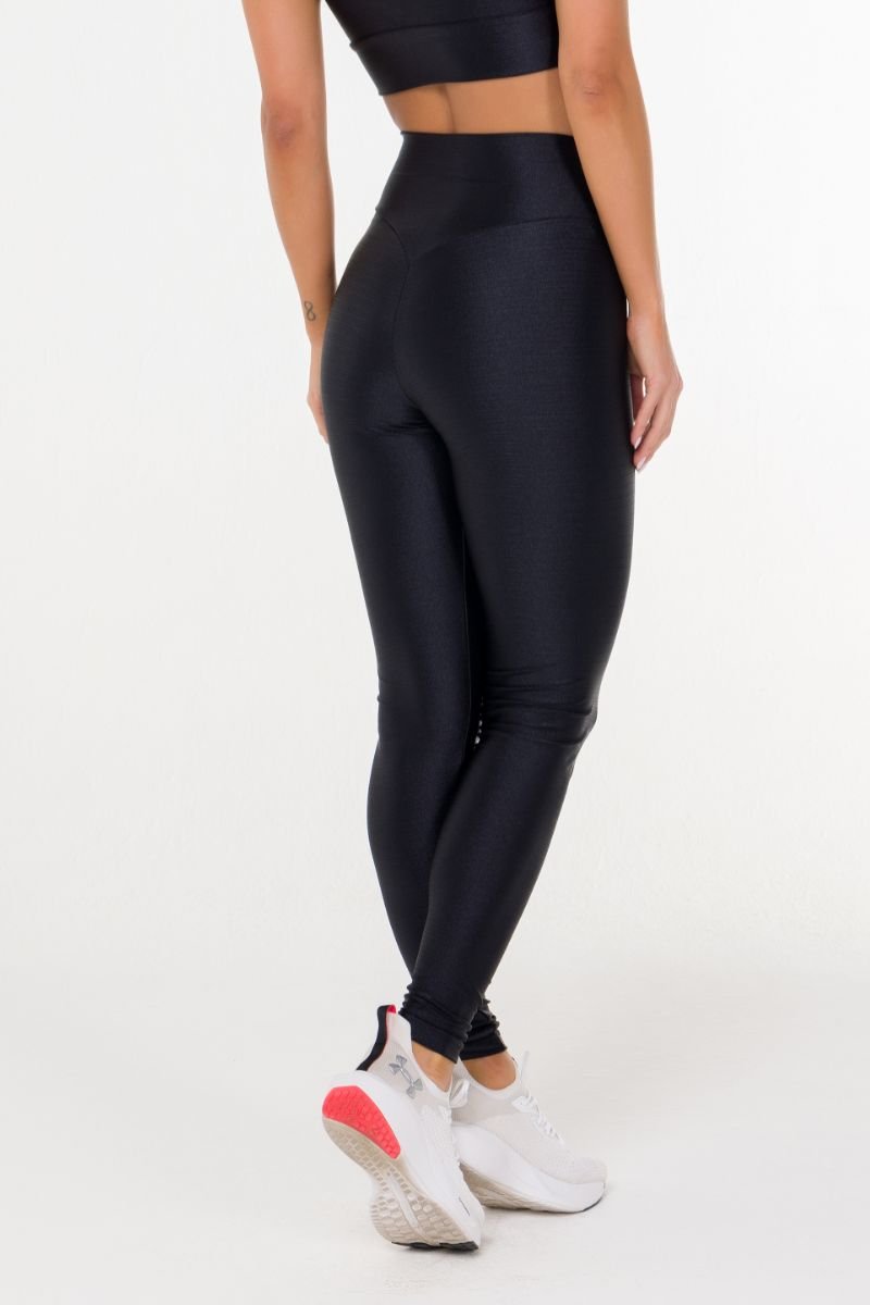 Legging Fintess Alta Elasticidade Glow Preto