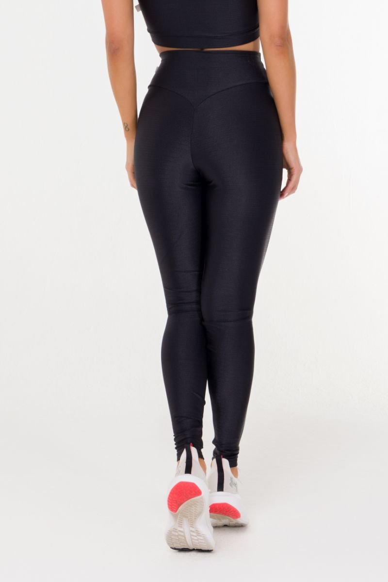 Legging Fitness Brilho Glossy Preto