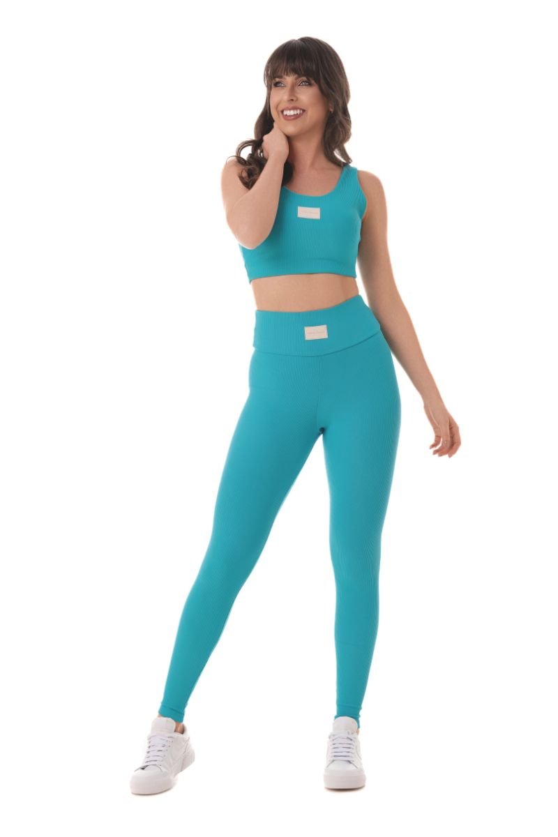 Legging Fitness Canelada Alta Compressão Maldivas