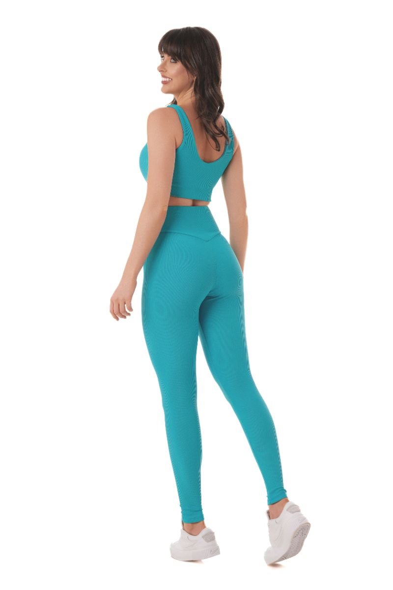 Legging Fitness Canelada Alta Compressão Maldivas