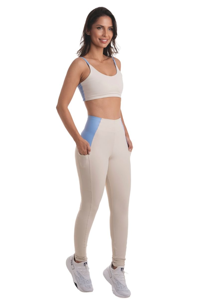 Legging Fintess Com Bolsos Zero Transparência Luna/serenity