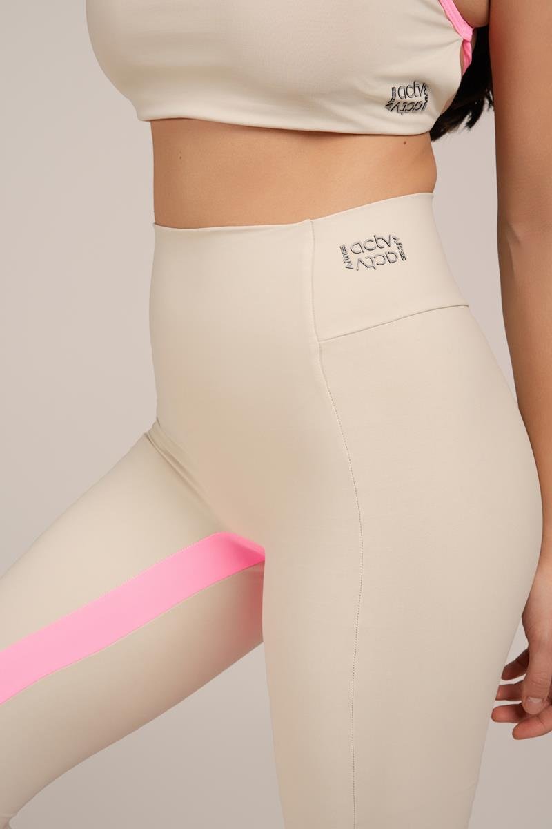 Legging Fitness Bicolor Zero Transparência Luna/confete