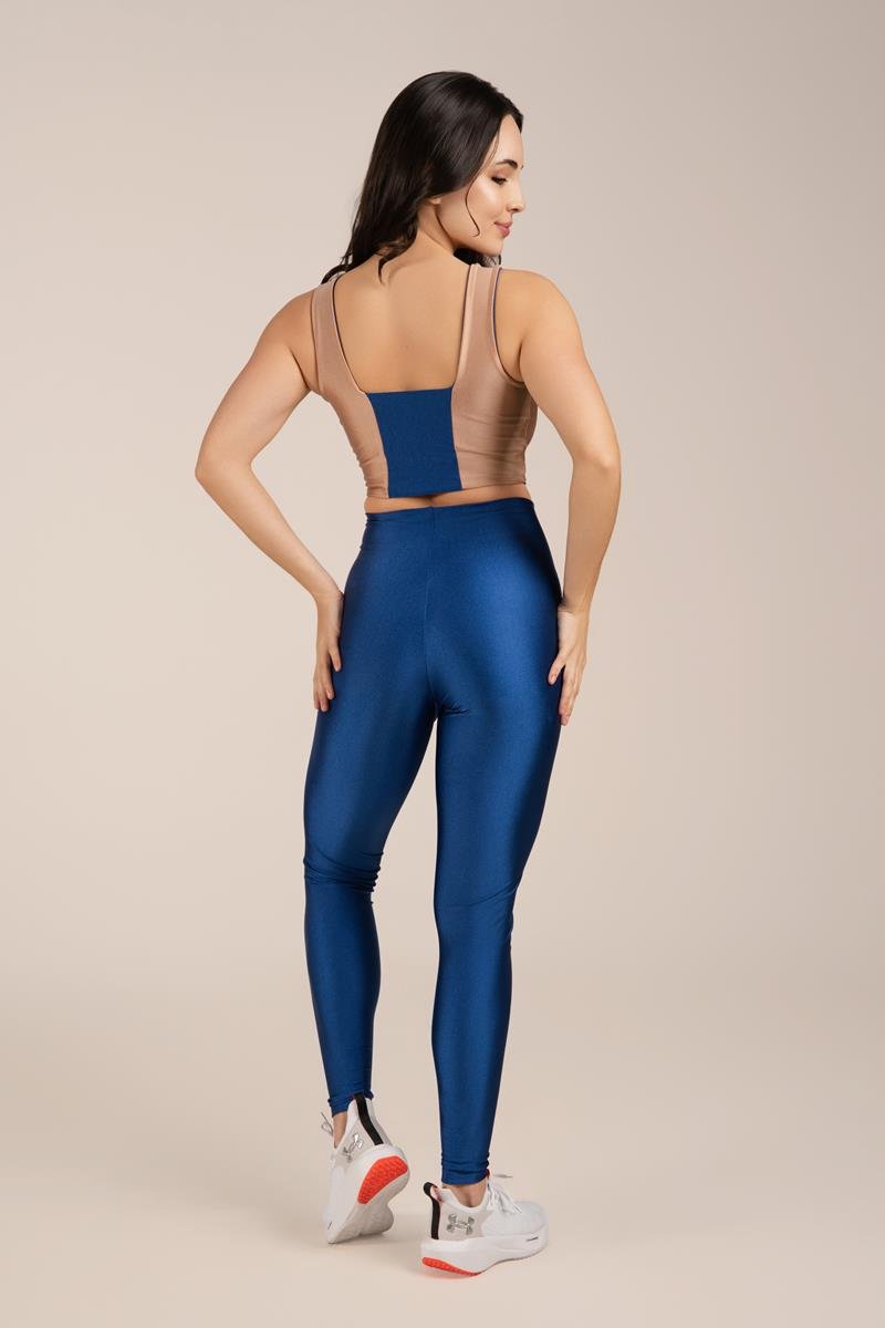 Legging Fitness Brilho Cós Infinito Azul Sodalite