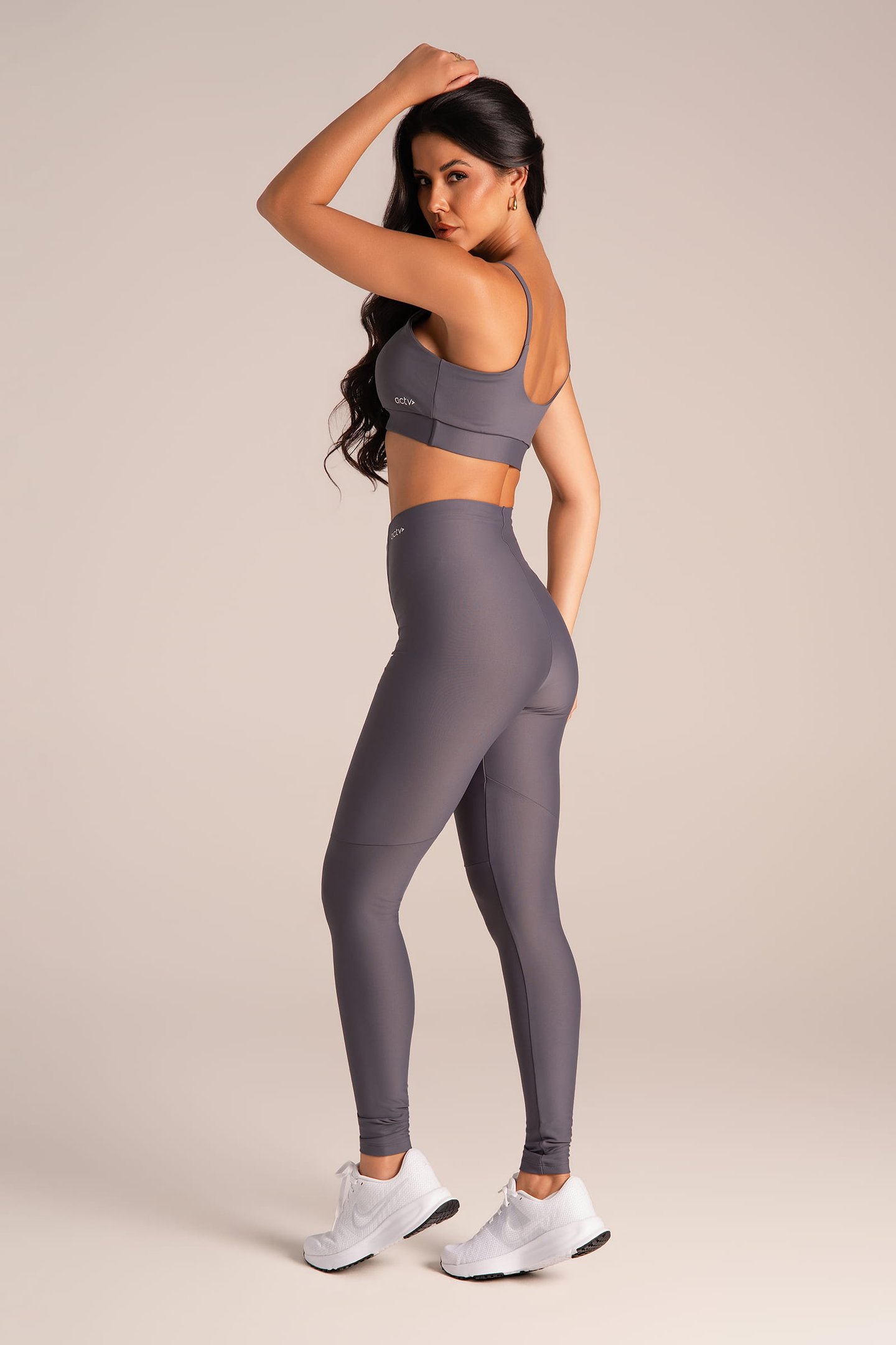 Legging Fitness Cós Infinito Zero Transparência Chumbo