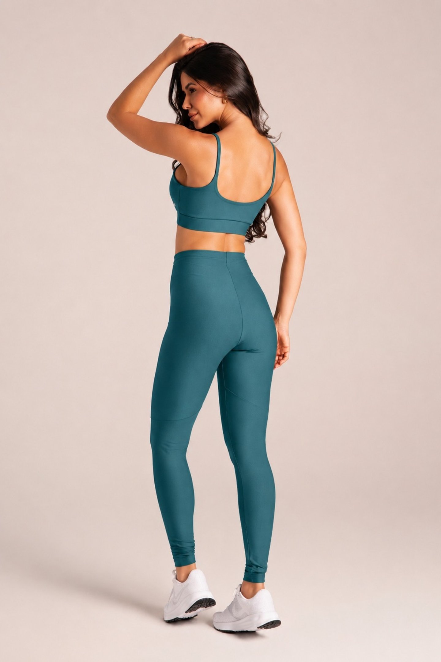 Legging Fitness Cós Infinito Zero Transparência Stormy Green