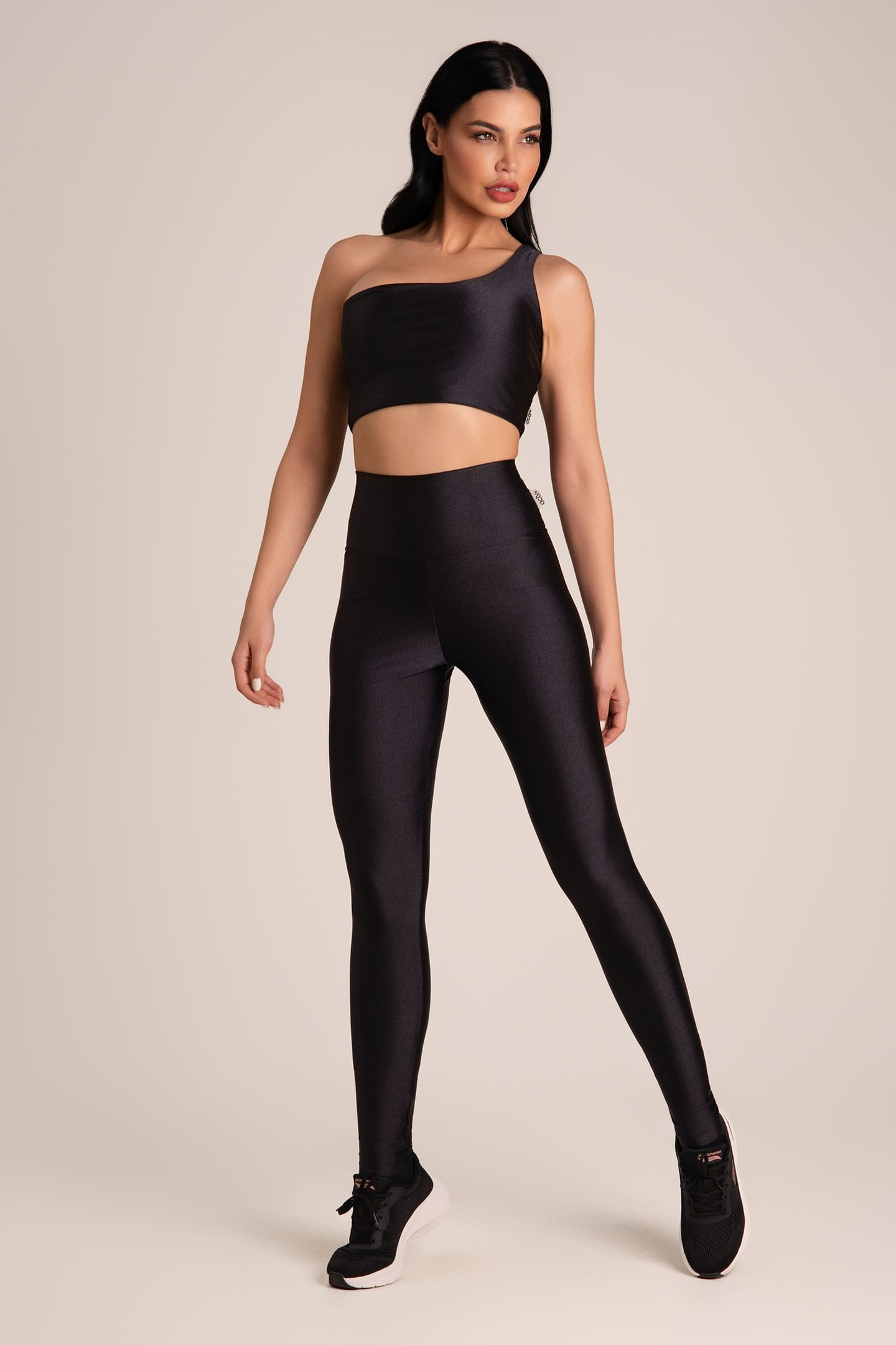 Legging Fitness Brilho Empina Bumbum Preto