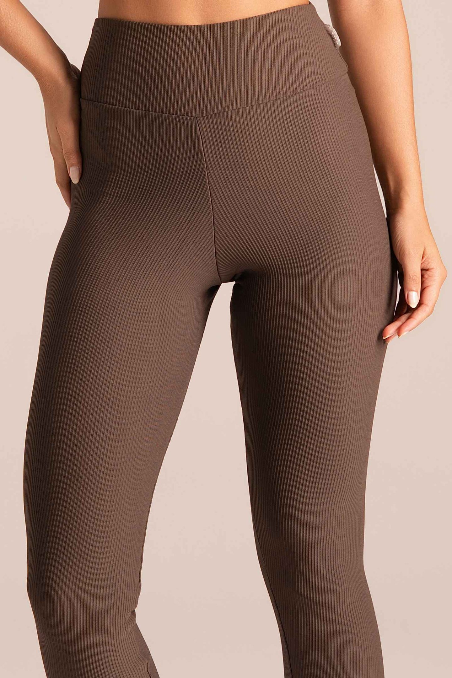 Legging Fitness Canelada Alta Compressão Nescafe