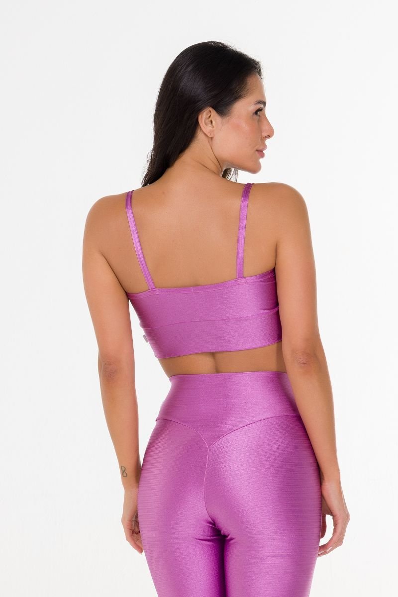Top Fitness Alças Alta Elasticidade Glow Mauve