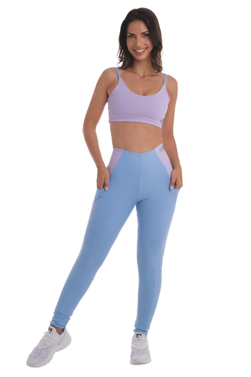 TOP ALCINHA REVERSÍVEL BICOLOR Serenity/lilas