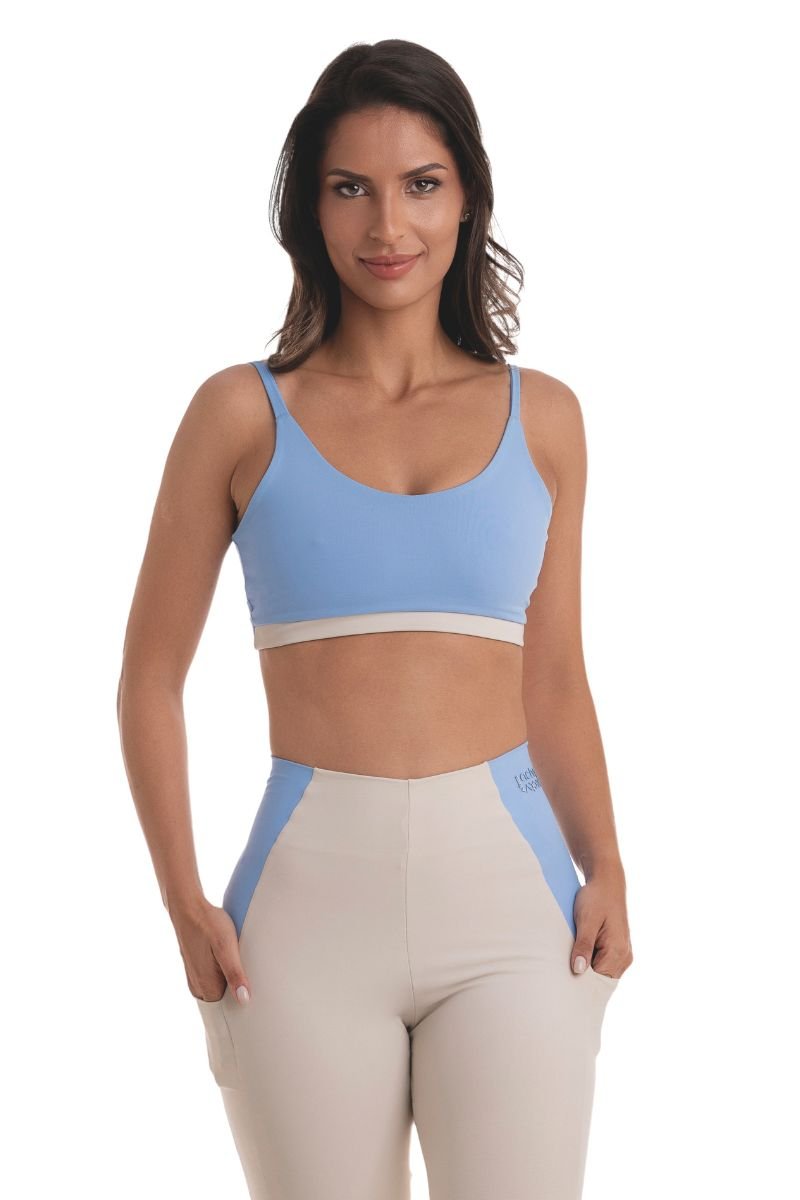 TOP ALCINHA REVERSÍVEL BICOLOR Serenity/luna