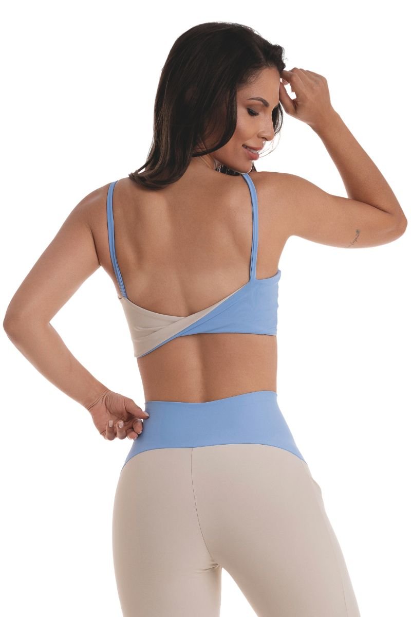 TOP ALCINHA REVERSÍVEL BICOLOR Serenity/luna