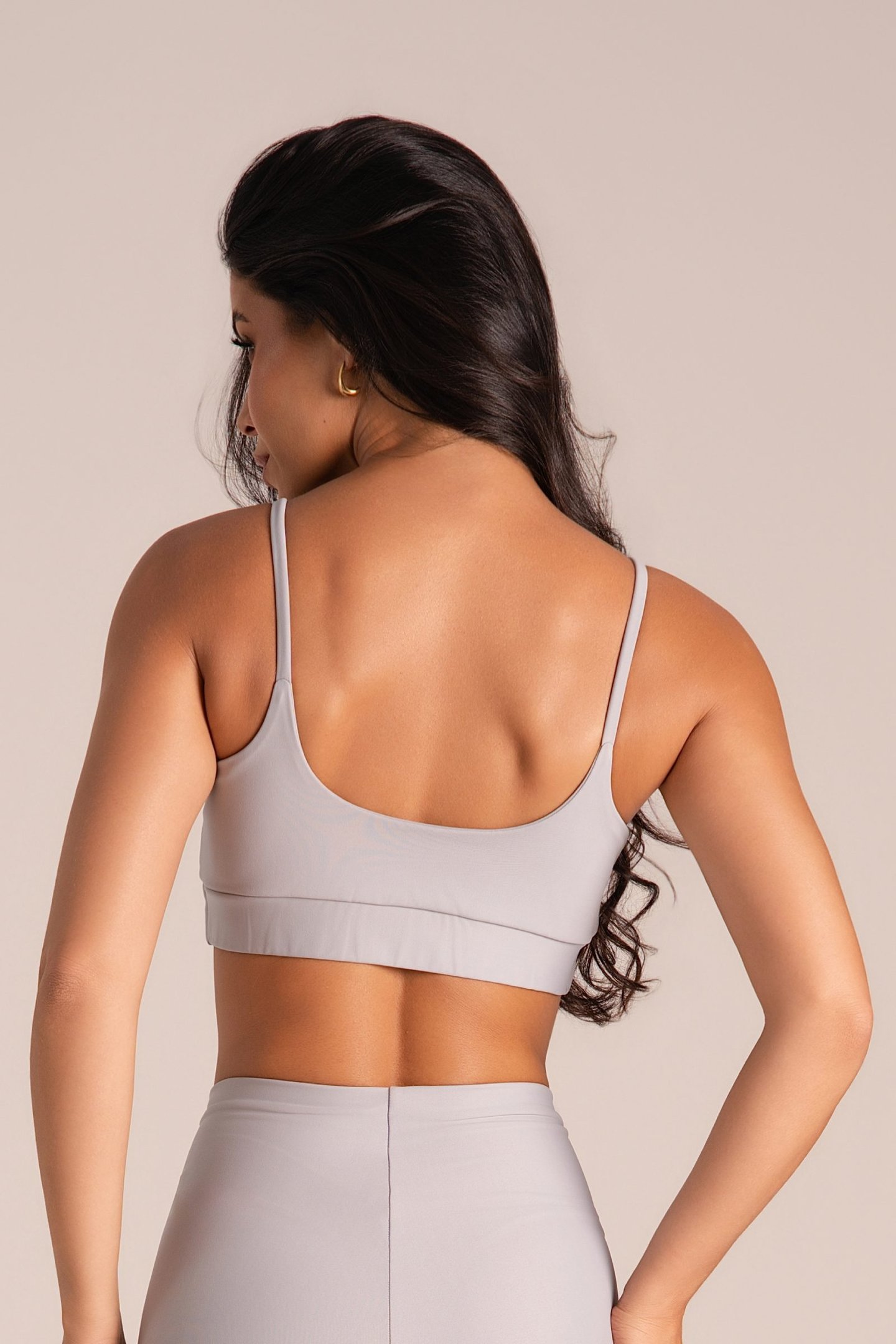 Top Feminino Alcinhas Finas Active Fitness Nevoa