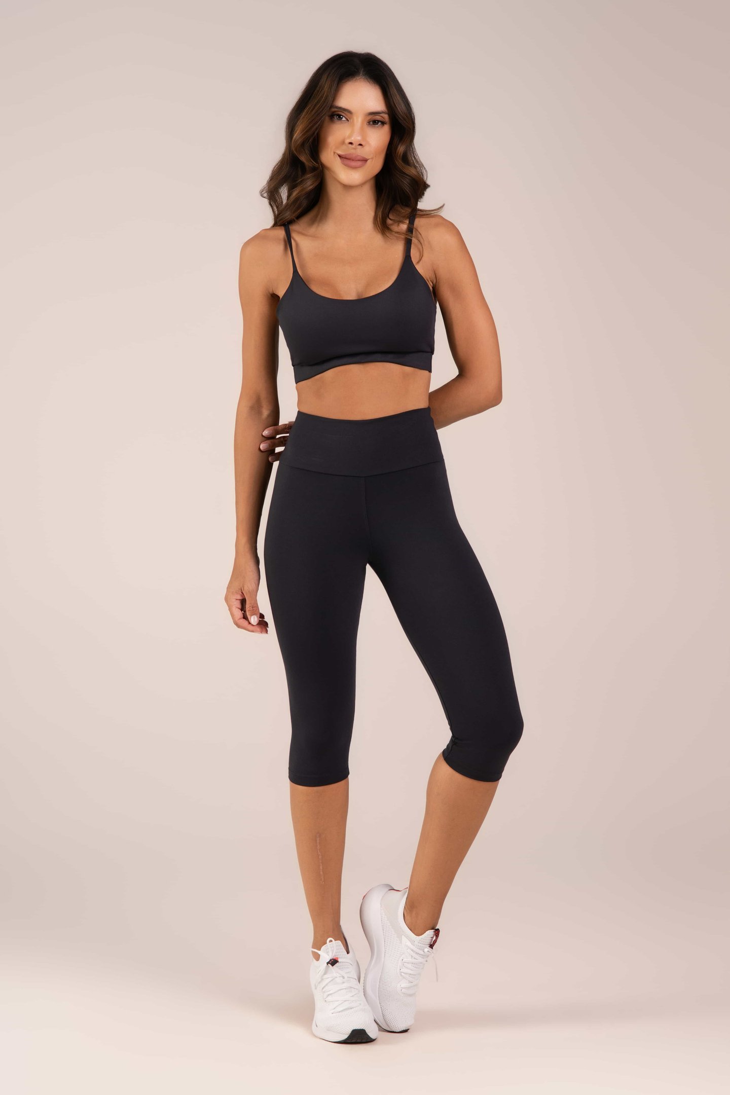 Top Feminino Alcinhas Finas Active Fitness Preto