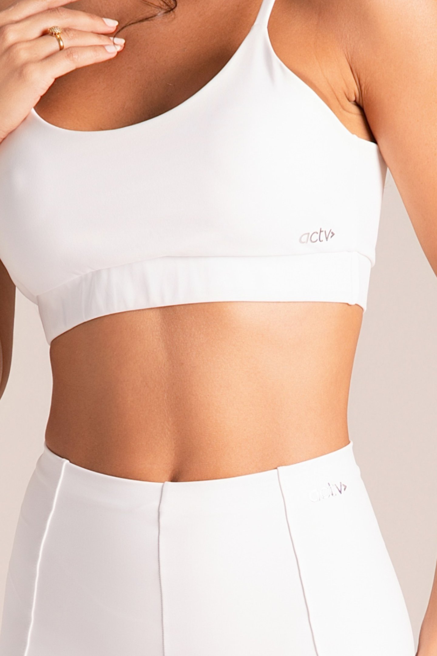 Top Feminino Alcinhas Finas Active Fitness Branco