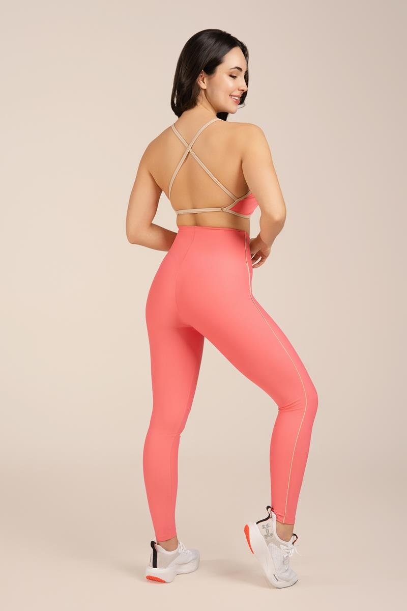 Top Fitness Alças Cruzadas Nas Costas Goiaba|duna