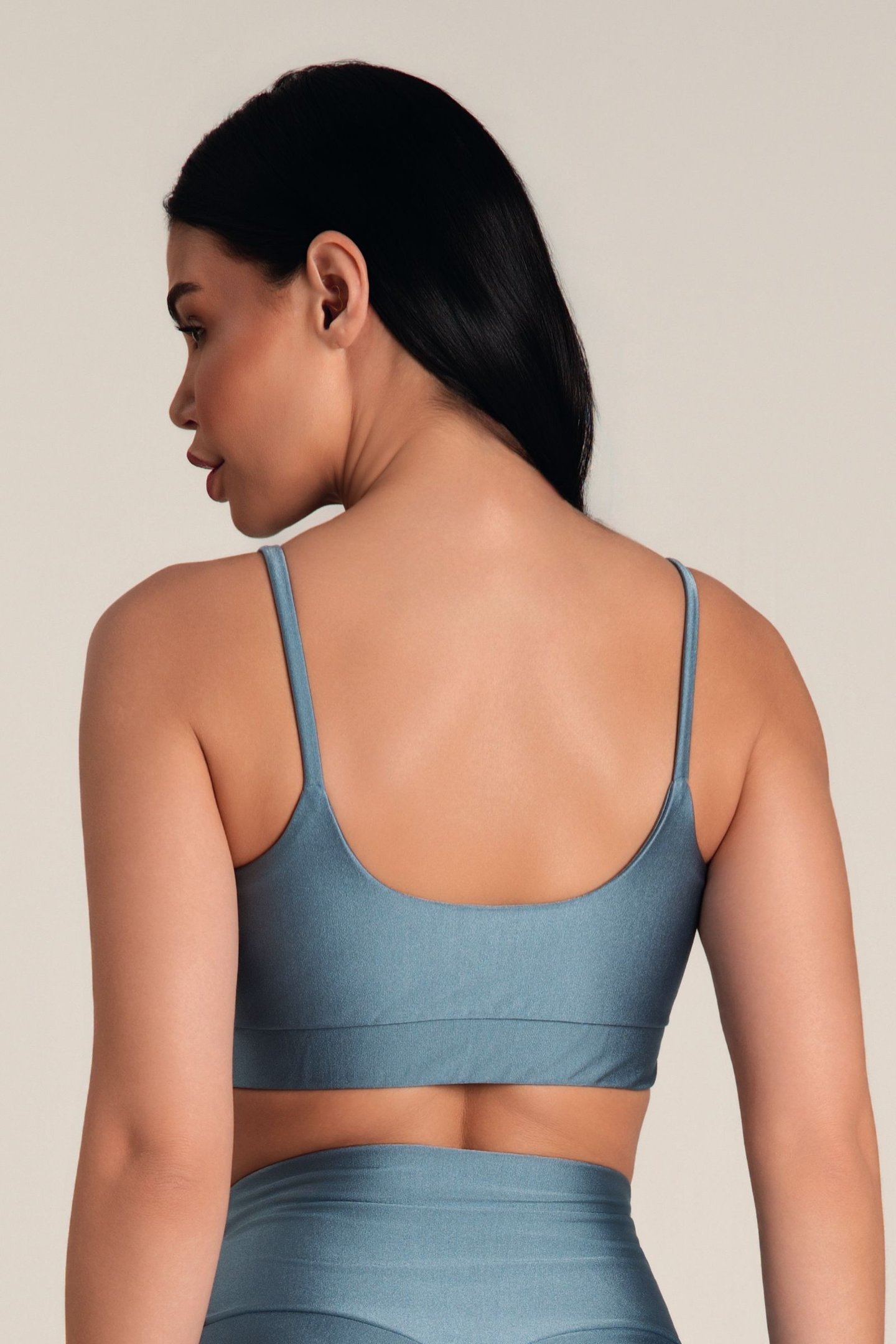 Top básico alcinha cirrê power Wind Blue