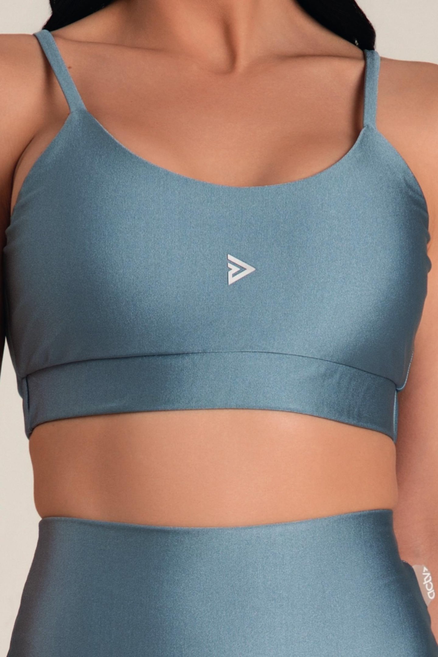 Top básico alcinha cirrê power Wind Blue