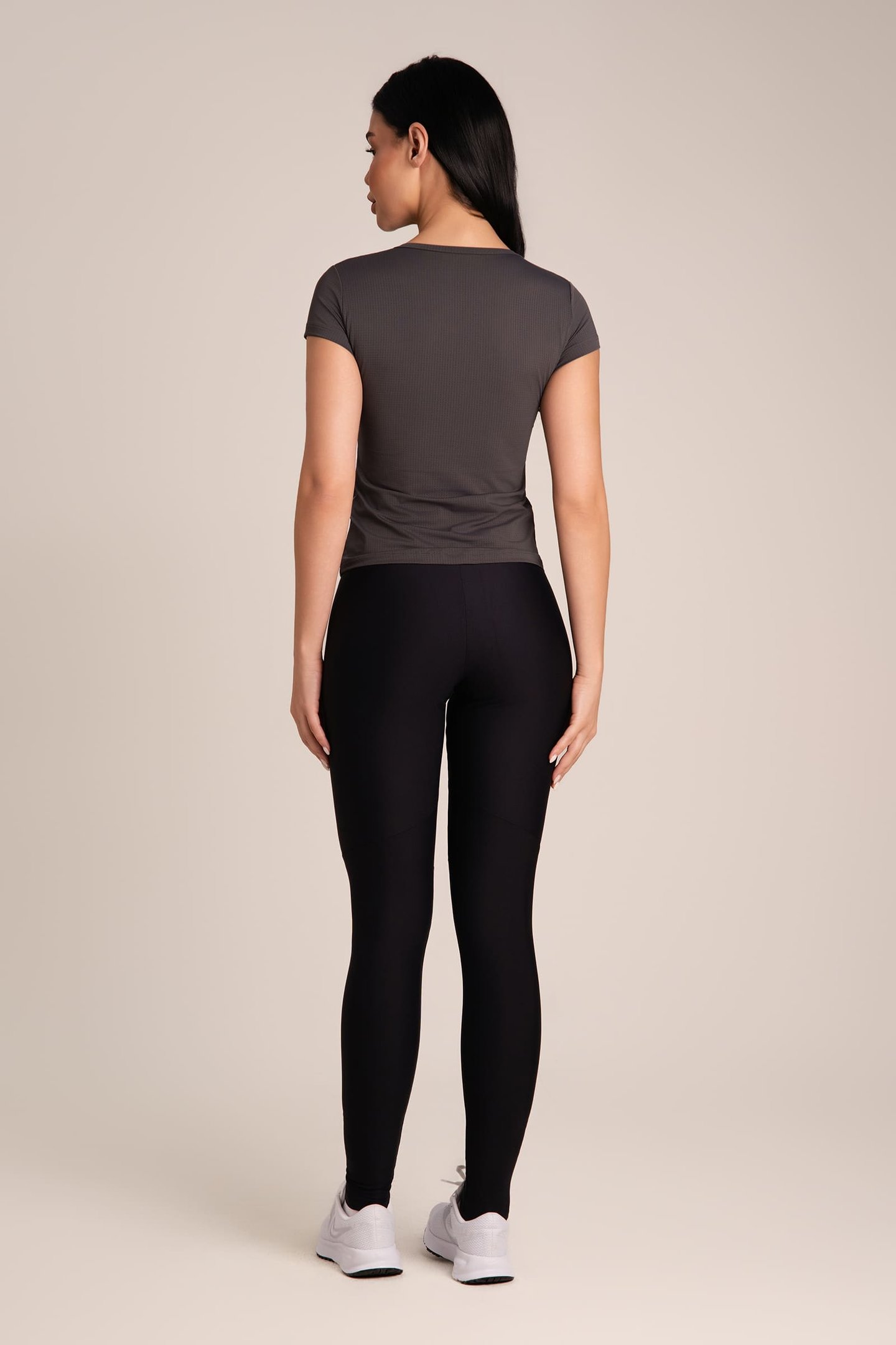 Camiseta Feminina Dry Fit Manga Curta Chumbo