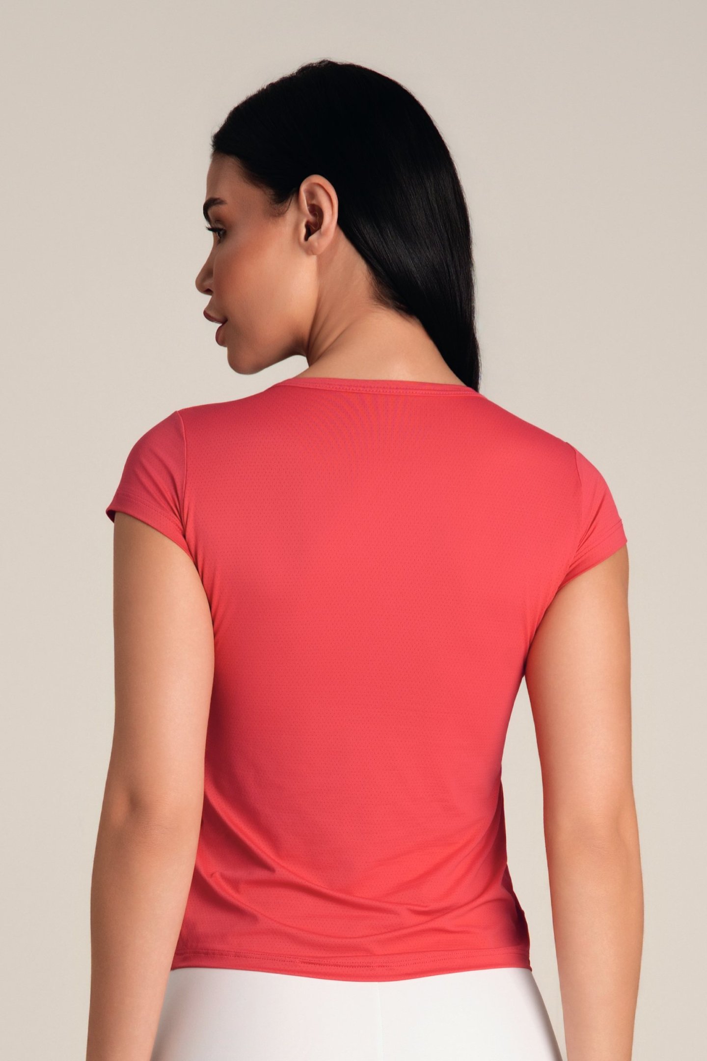 Camiseta Feminina Dry Fit Manga Curta Cereja