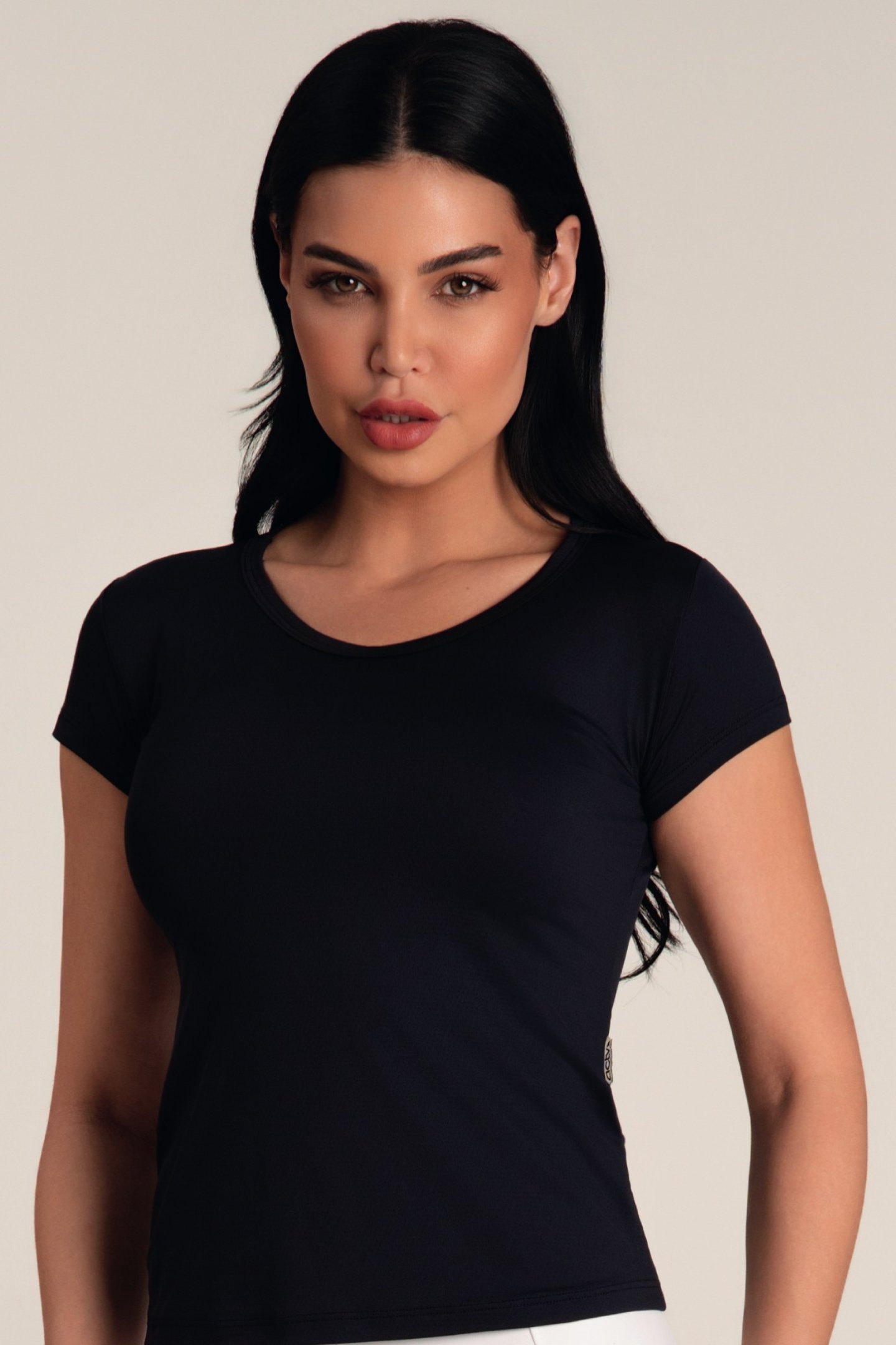 Camiseta Feminina Dry Fit Manga Curta Preto