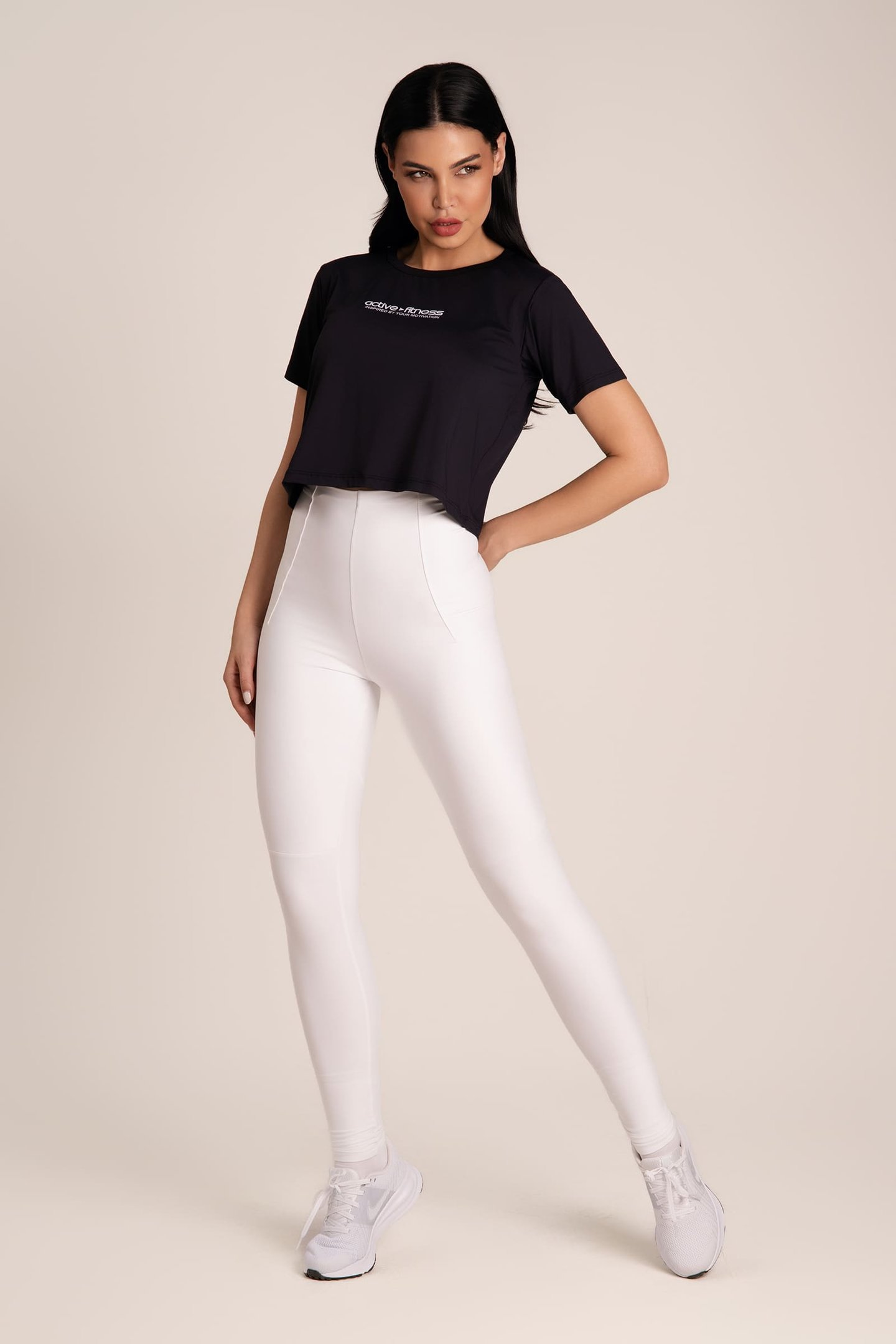 Cropped Dry Fit Preto