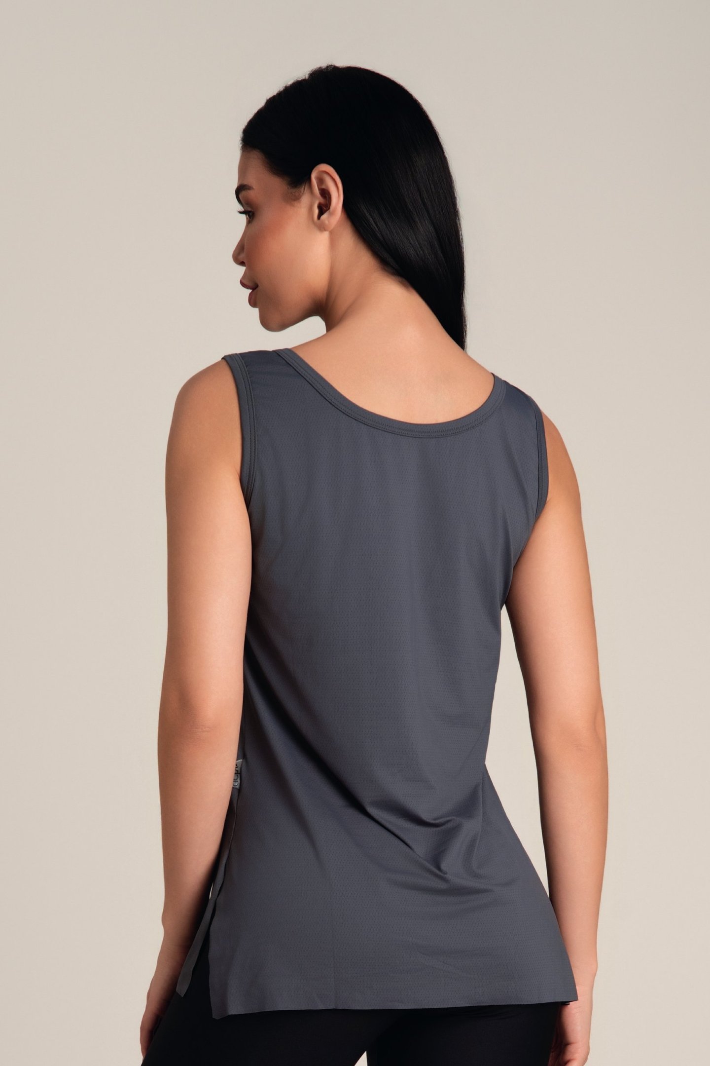 Regata Feminina Dry Fit Fenda Chumbo