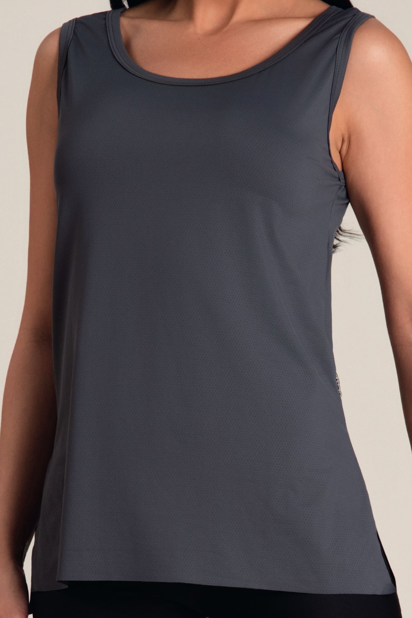 Regata Feminina Dry Fit Fenda Chumbo