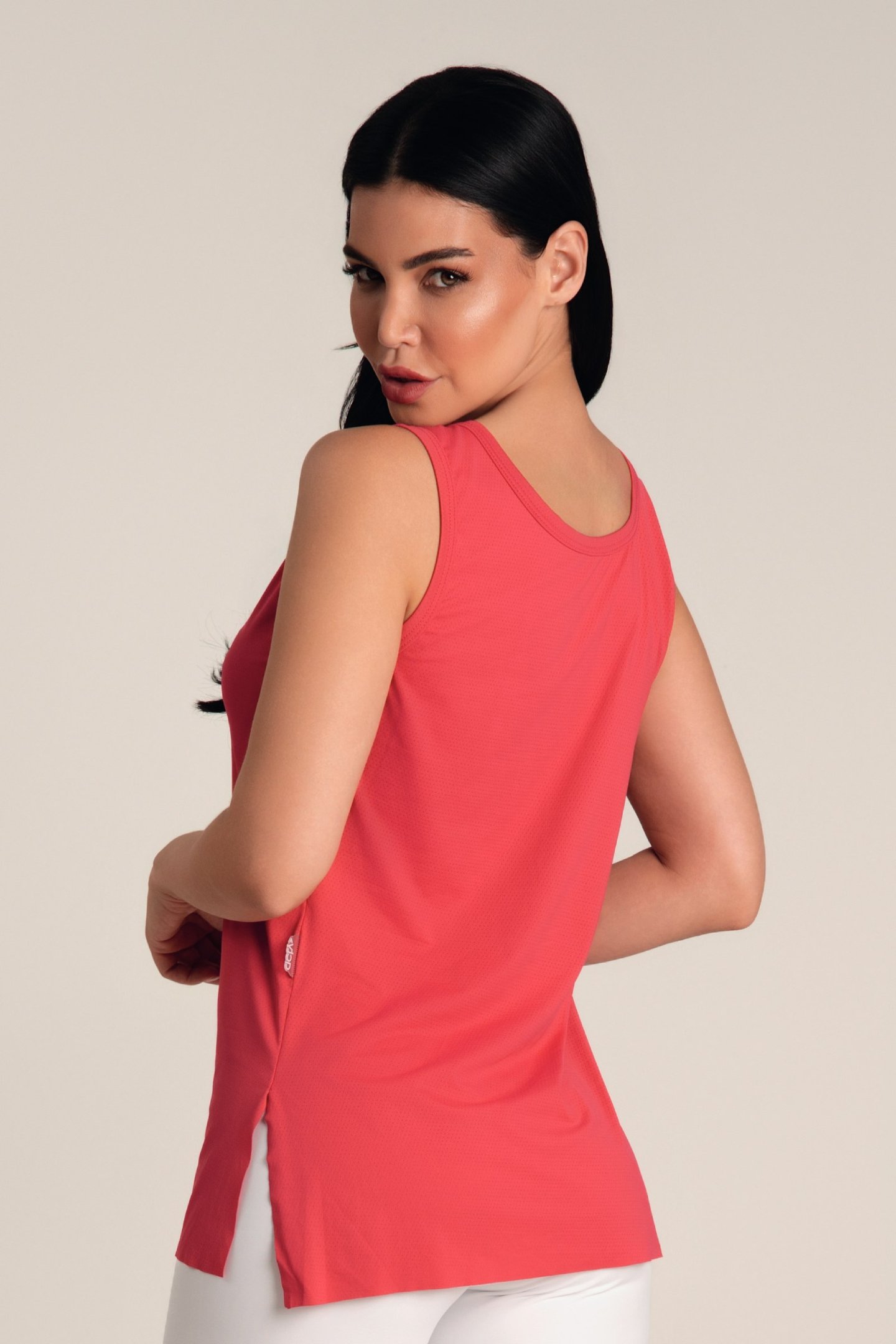 Regata Feminina Dry Fit Fenda Cereja