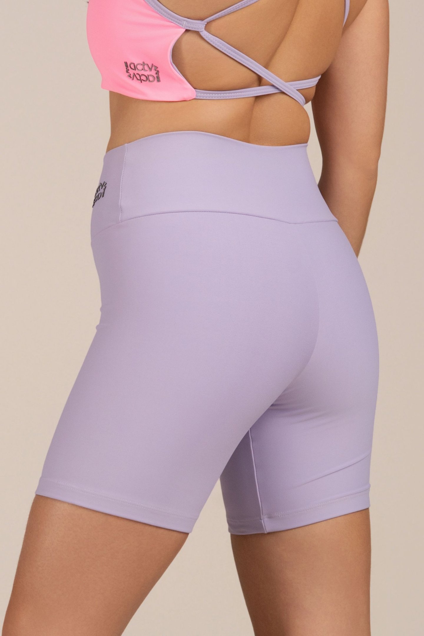 Bermuda Fitness Zero Transparência Lilás