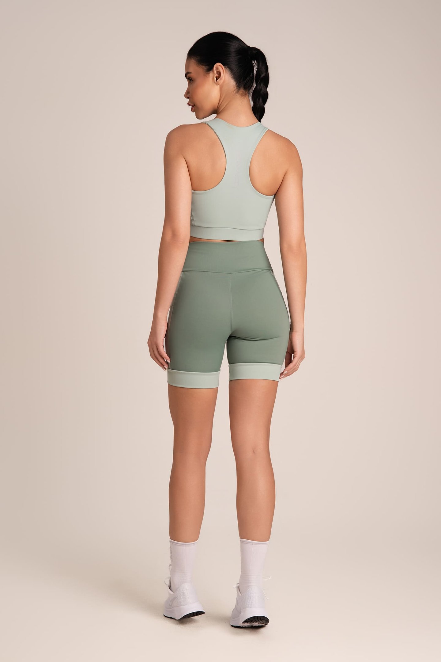 Bermuda De Corrida Com Bolsos Bicolor Matte/teos