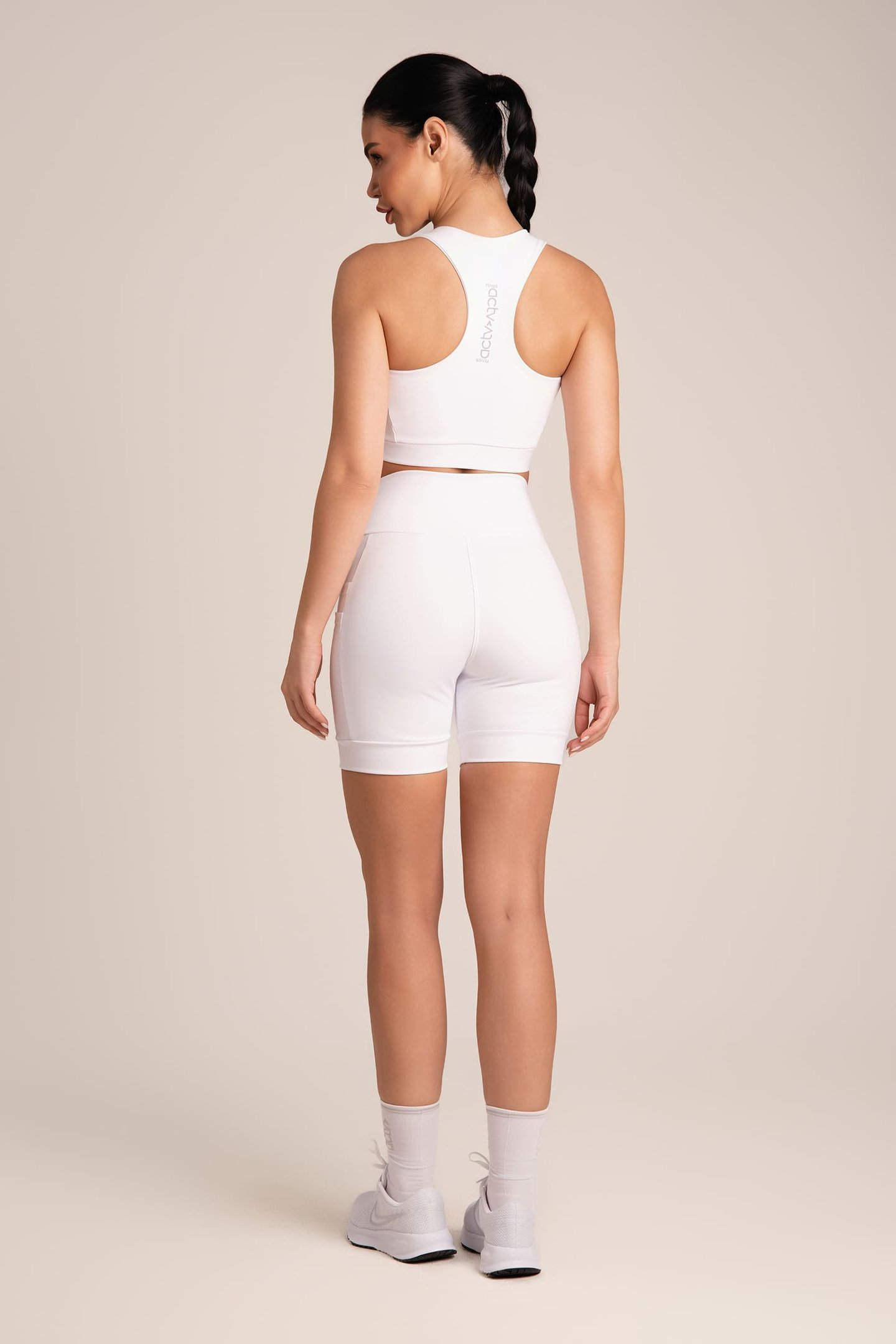 Short De Corrida Dois Bolsos Branco
