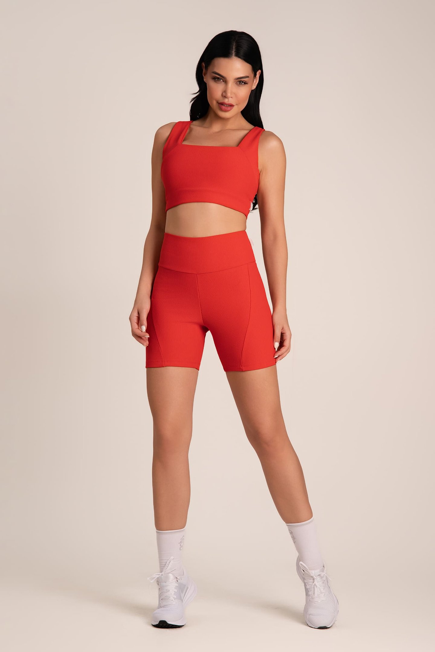 Bermuda Fitness Canelada Empina Bumbum Vermelho