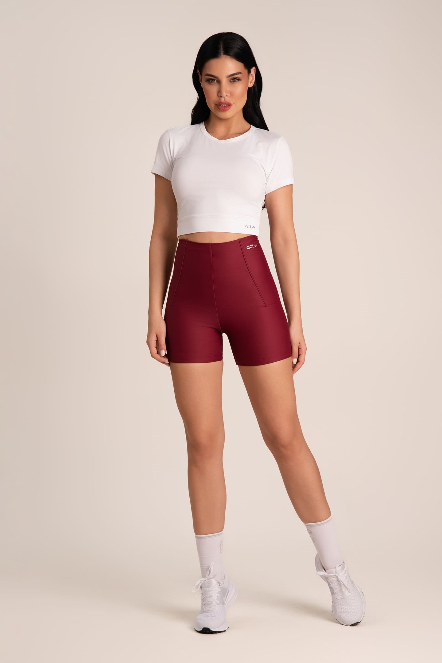 Bermuda Feminina Fitness Cós Infinito Rouge
