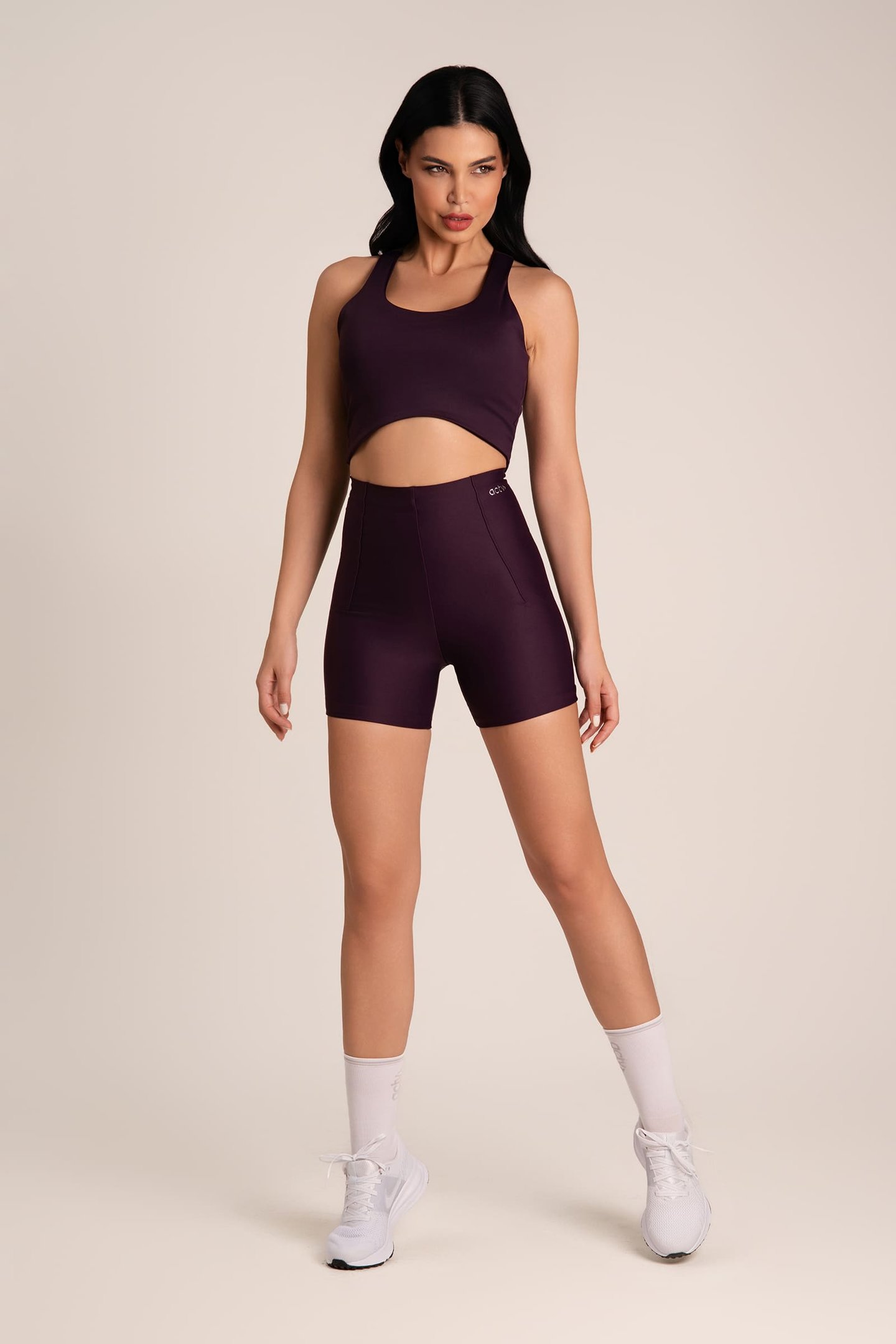 Bermuda Feminina Fitness Cós Infinito Wine