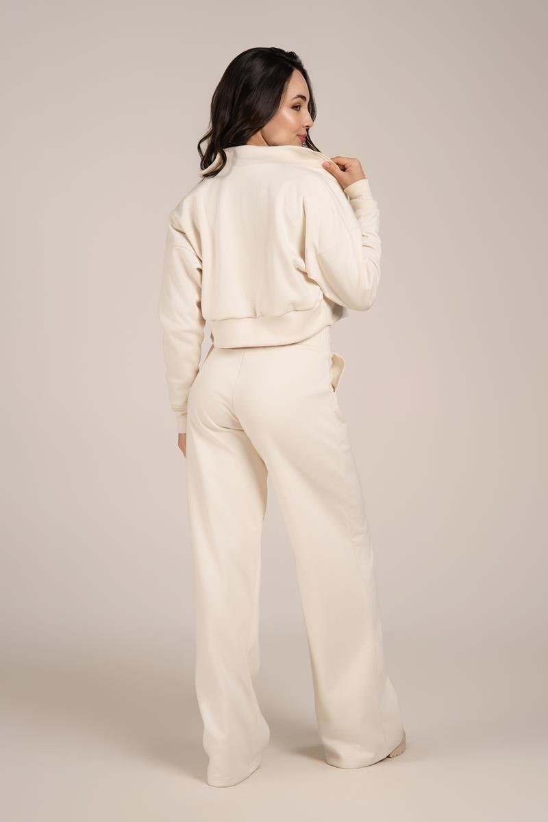 Calça Pantalona Moletinho Natural