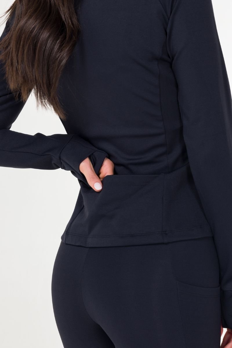 Jaqueta Esportiva Feminina Premium Preto