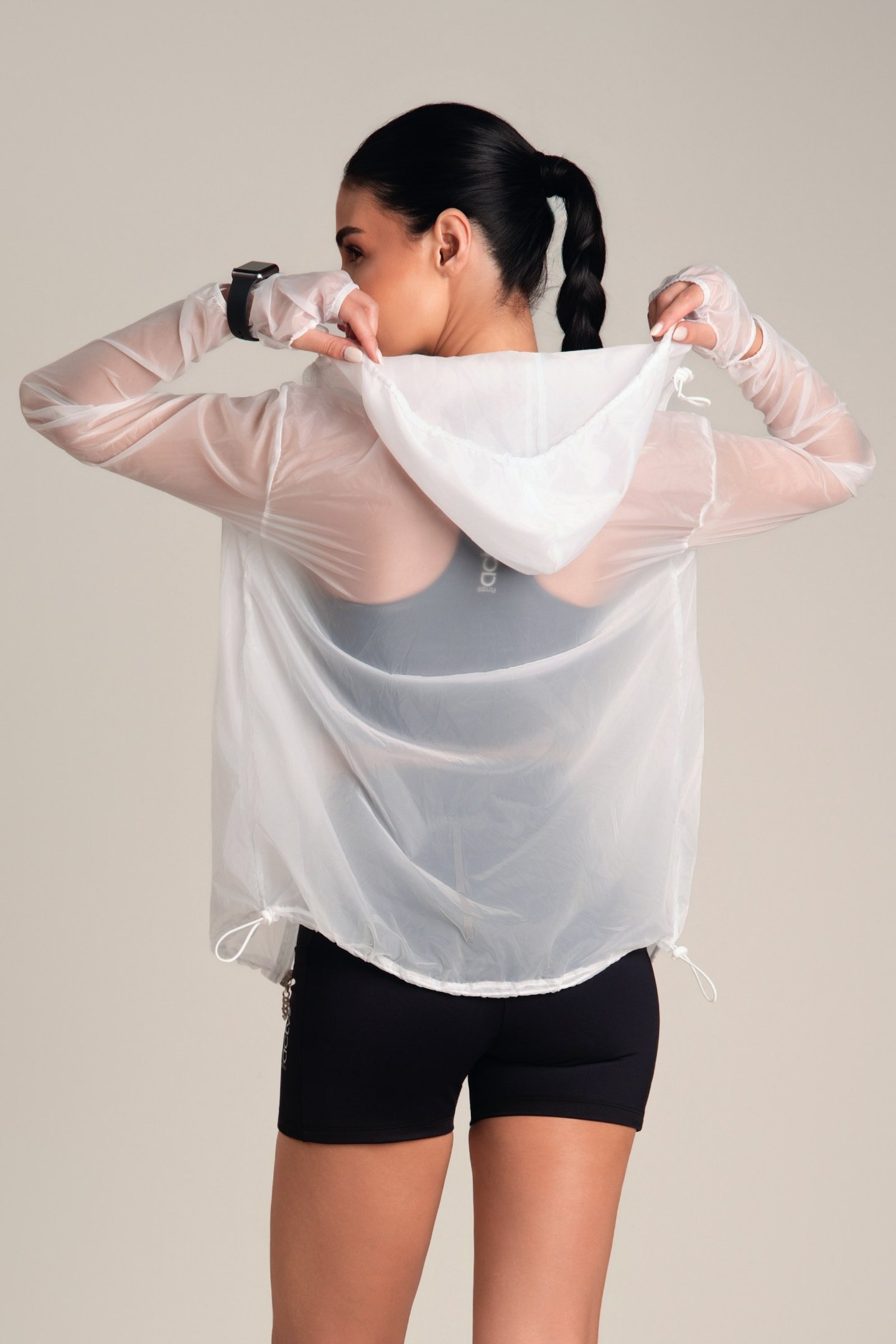 Jaqueta Corta Vento Translúcida Branco