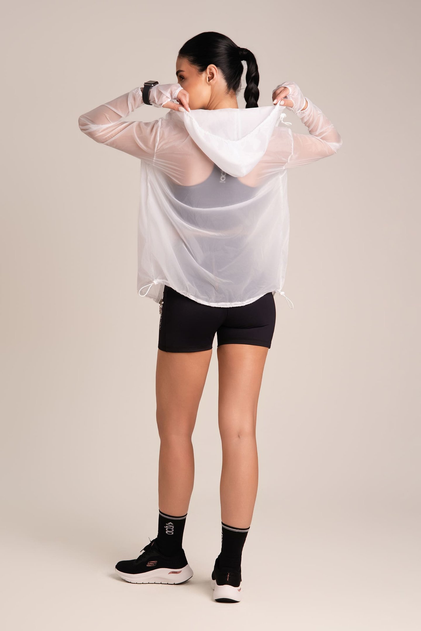 Jaqueta Corta Vento Translúcida Branco