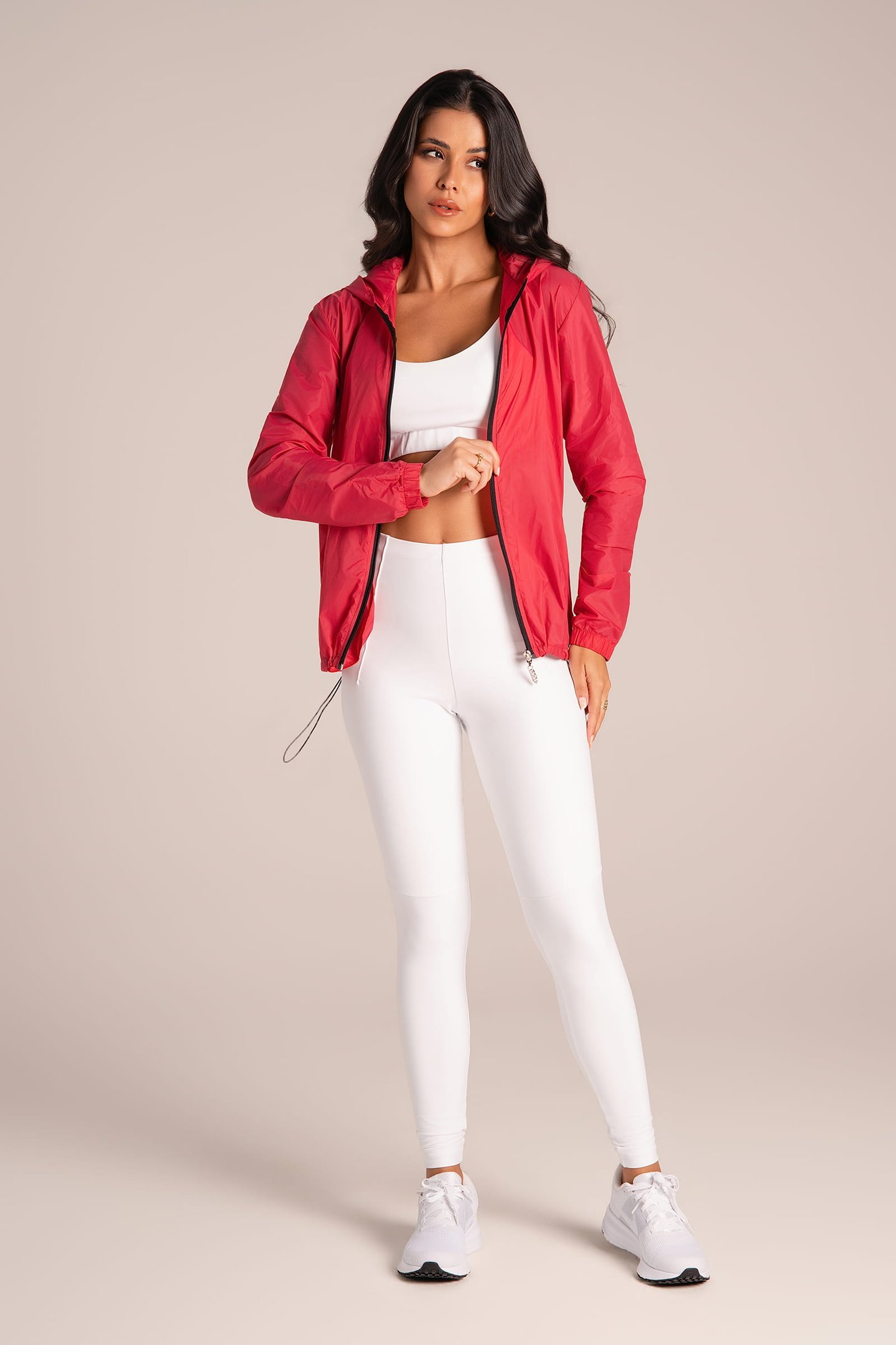 Jaqueta Corta Vento Feminino - Active Fitness Scarlet