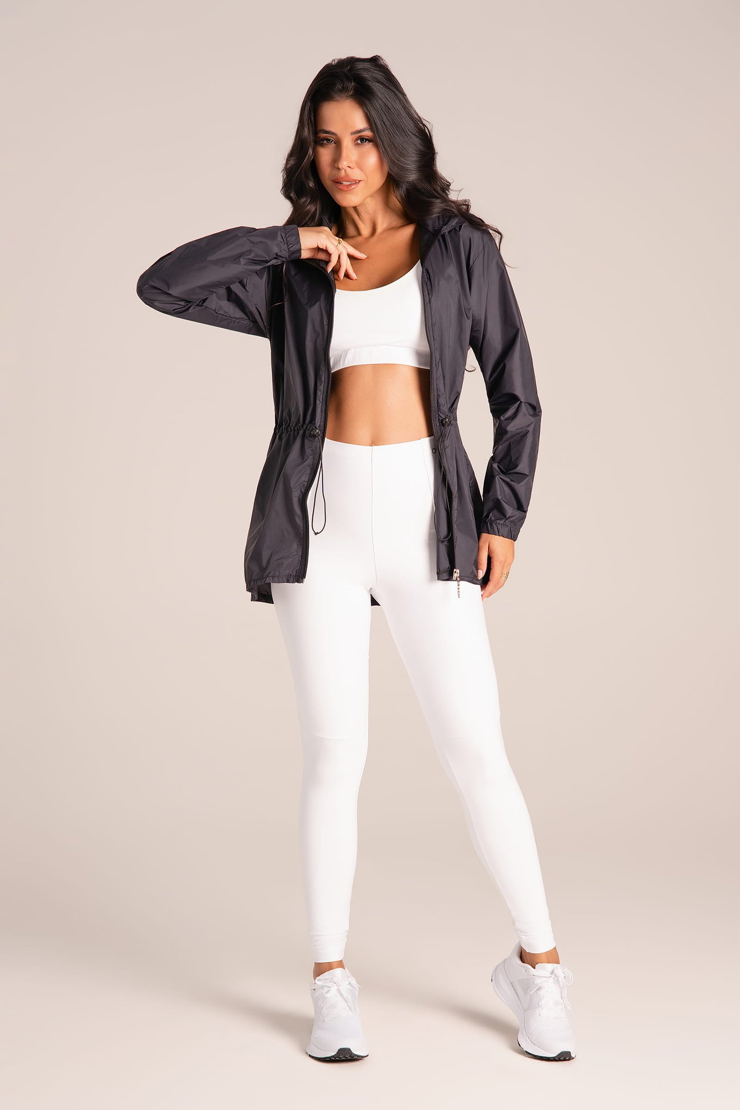 Corta Vento Fitness Alongado - Active Fitness Preto
