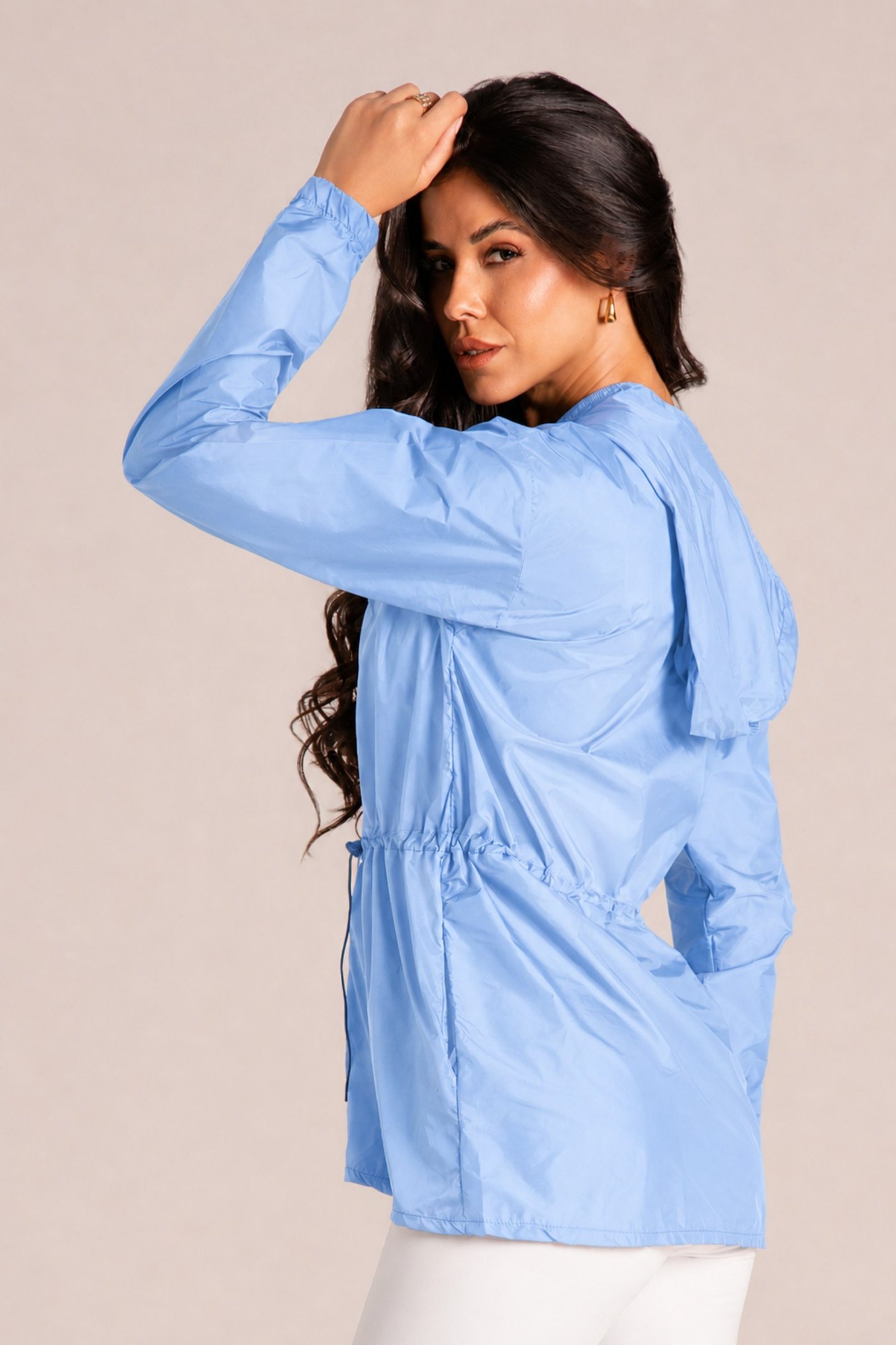Corta Vento Fitness Alongado - Active Fitness Air Blue