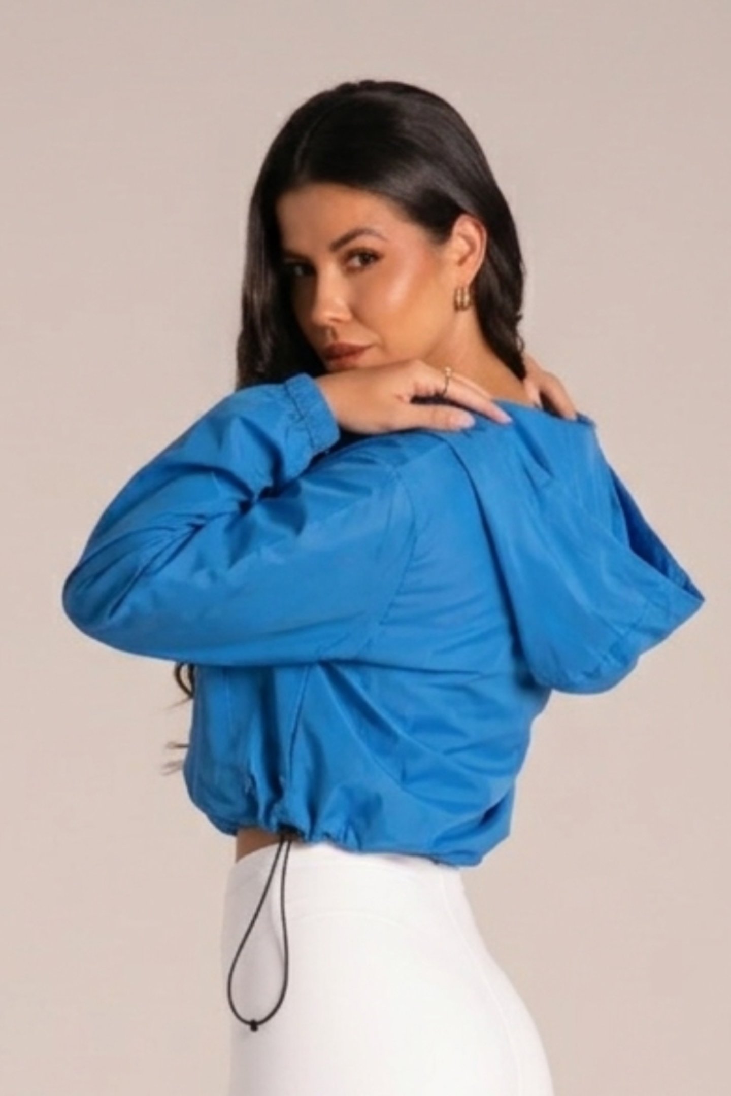 Jaqueta Corta Vento Feminina - Active Fitness Azure