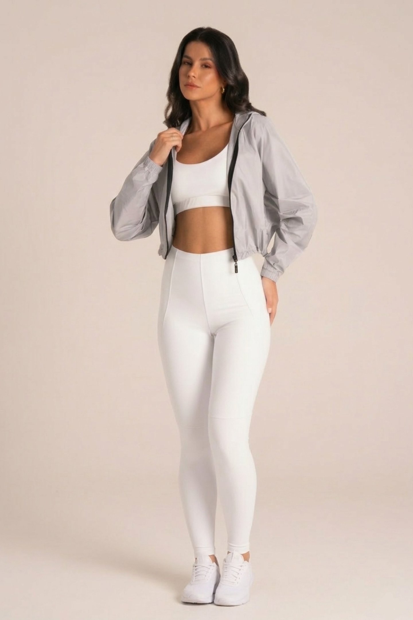 Jaqueta Corta Vento Feminina - Active Fitness Cinza