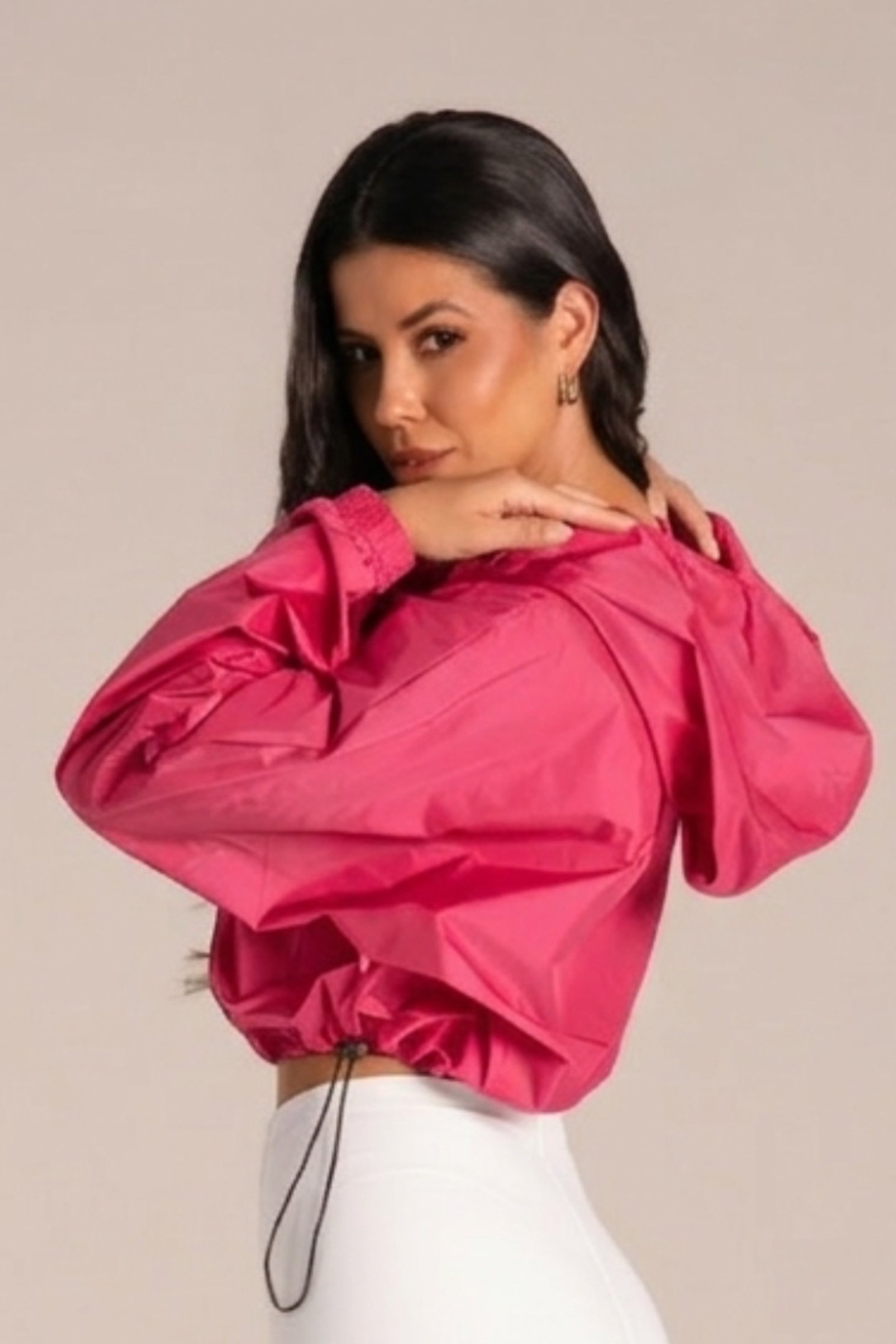 Jaqueta Corta Vento Feminina - Active Fitness Flor Jambo