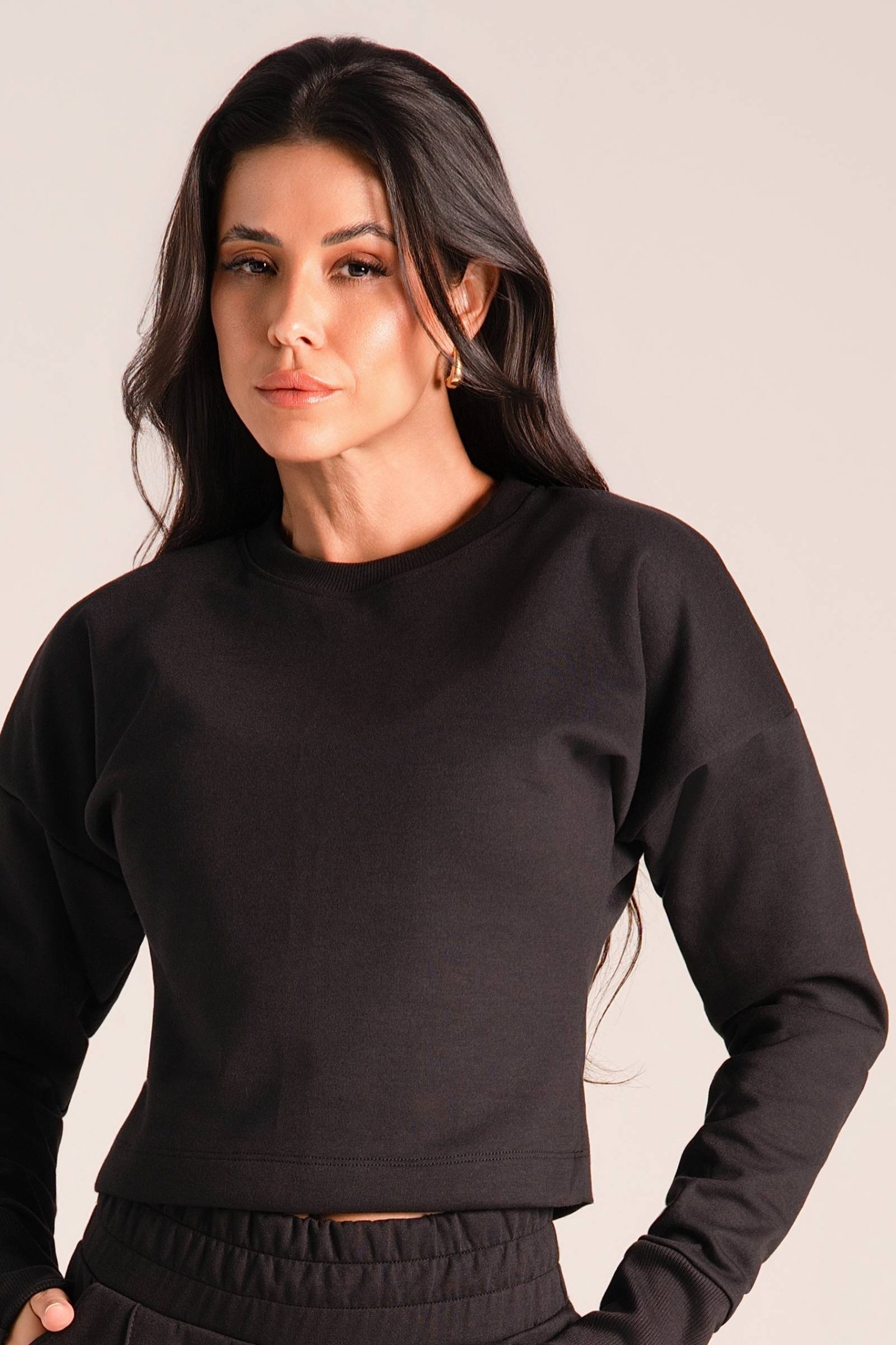 Moletom Iconic Soft - Moletom Premium Corte Moderno Preto